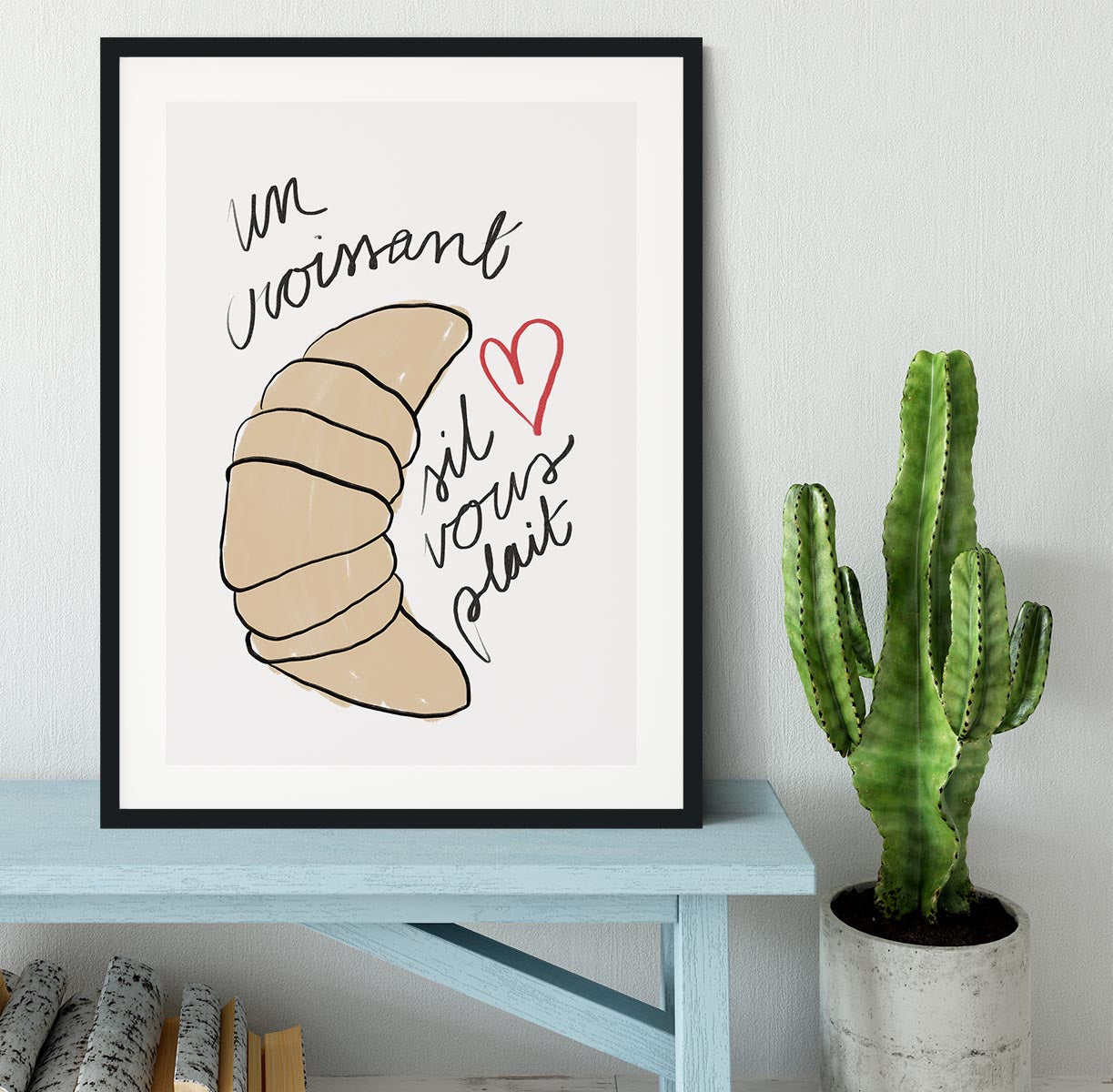 Un Croissant Framed Print - Canvas Art Rocks - 1