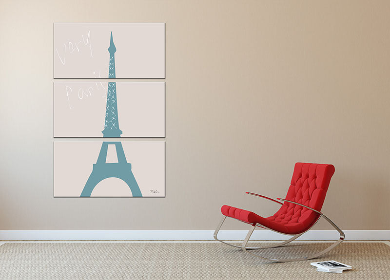 Very Paris 3 Split Panel Canvas Print - 1x - 2