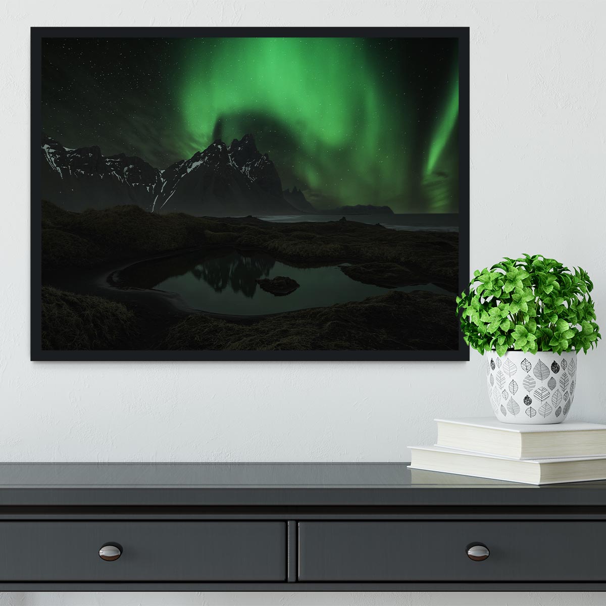 Vesturhorn Framed Print - Canvas Art Rocks - 2