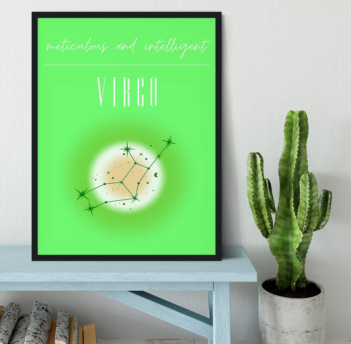 Virgo Zodiac Enlightenment Print Framed Print - Canvas Art Rocks - 2