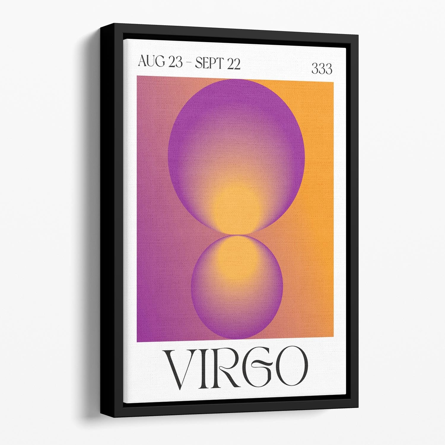 Virgo Zodiac Radiant Print Floating Framed Canvas - Canvas Art Rocks - 1