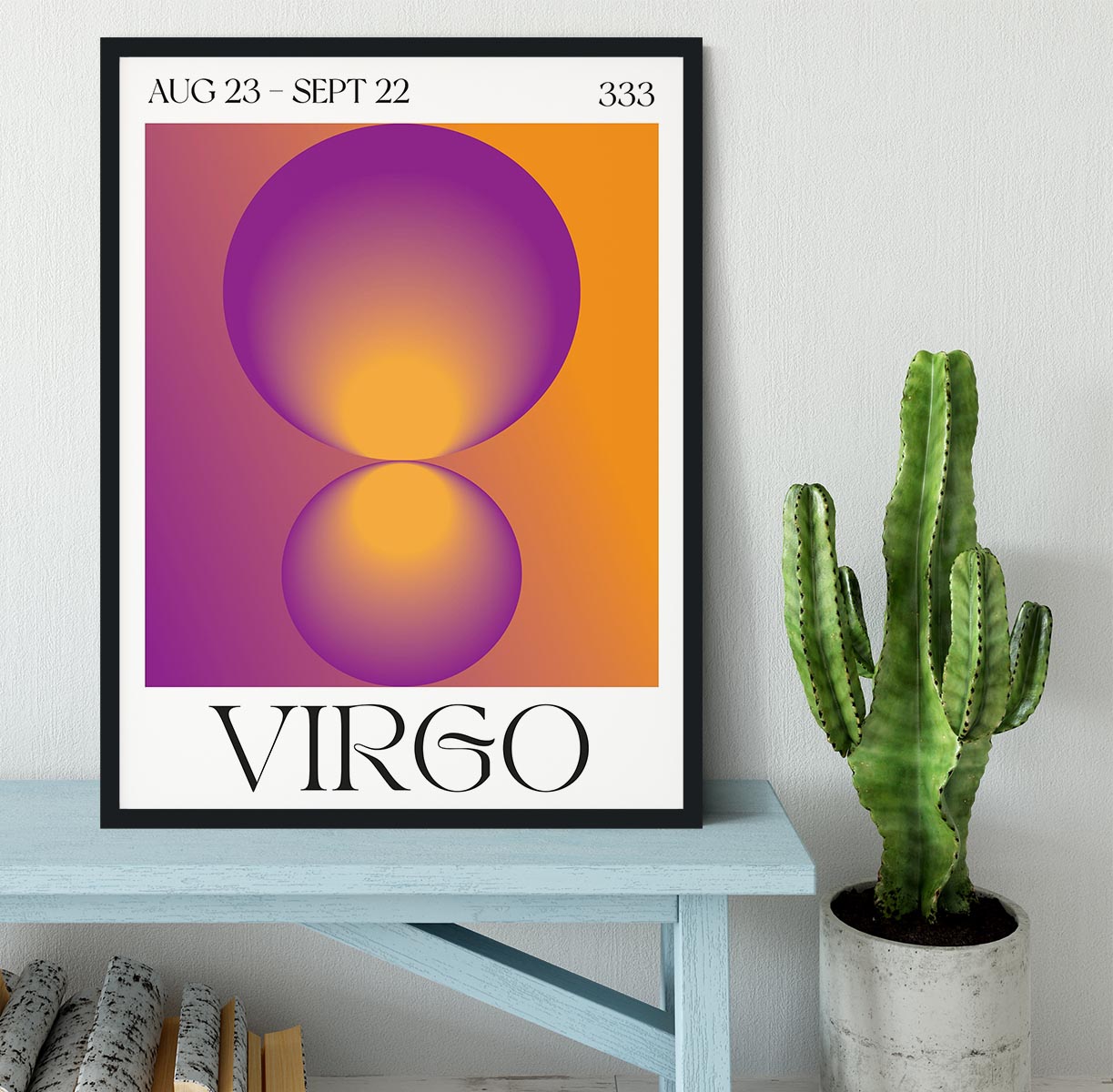 Virgo Zodiac Radiant Print Framed Print - Canvas Art Rocks - 2