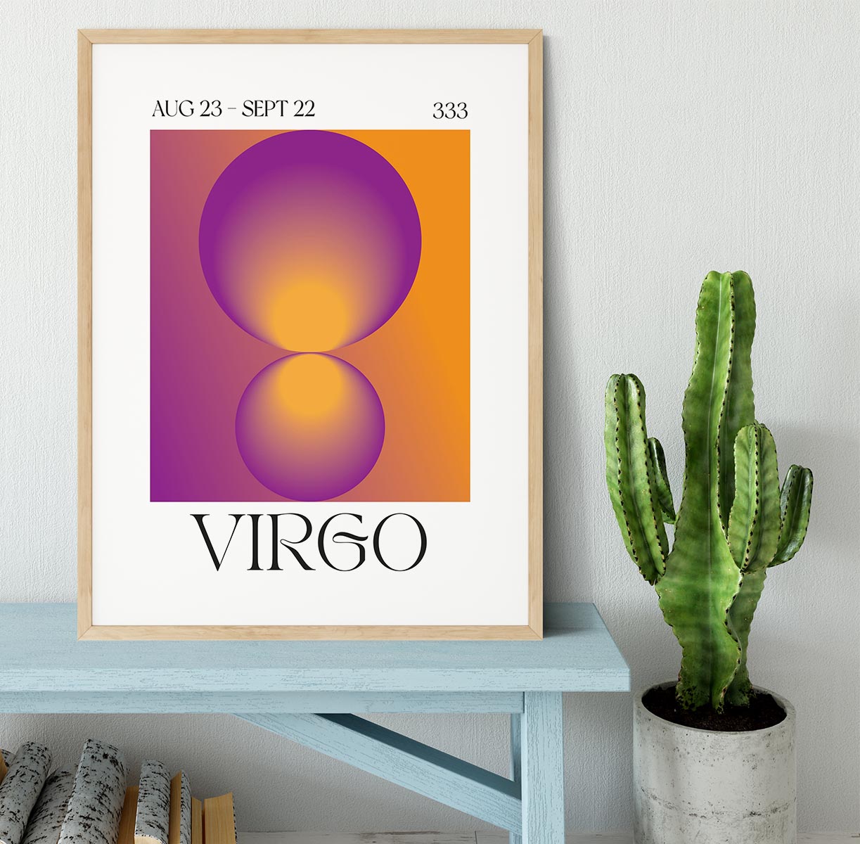 Virgo Zodiac Radiant Print Framed Print - Canvas Art Rocks - 3