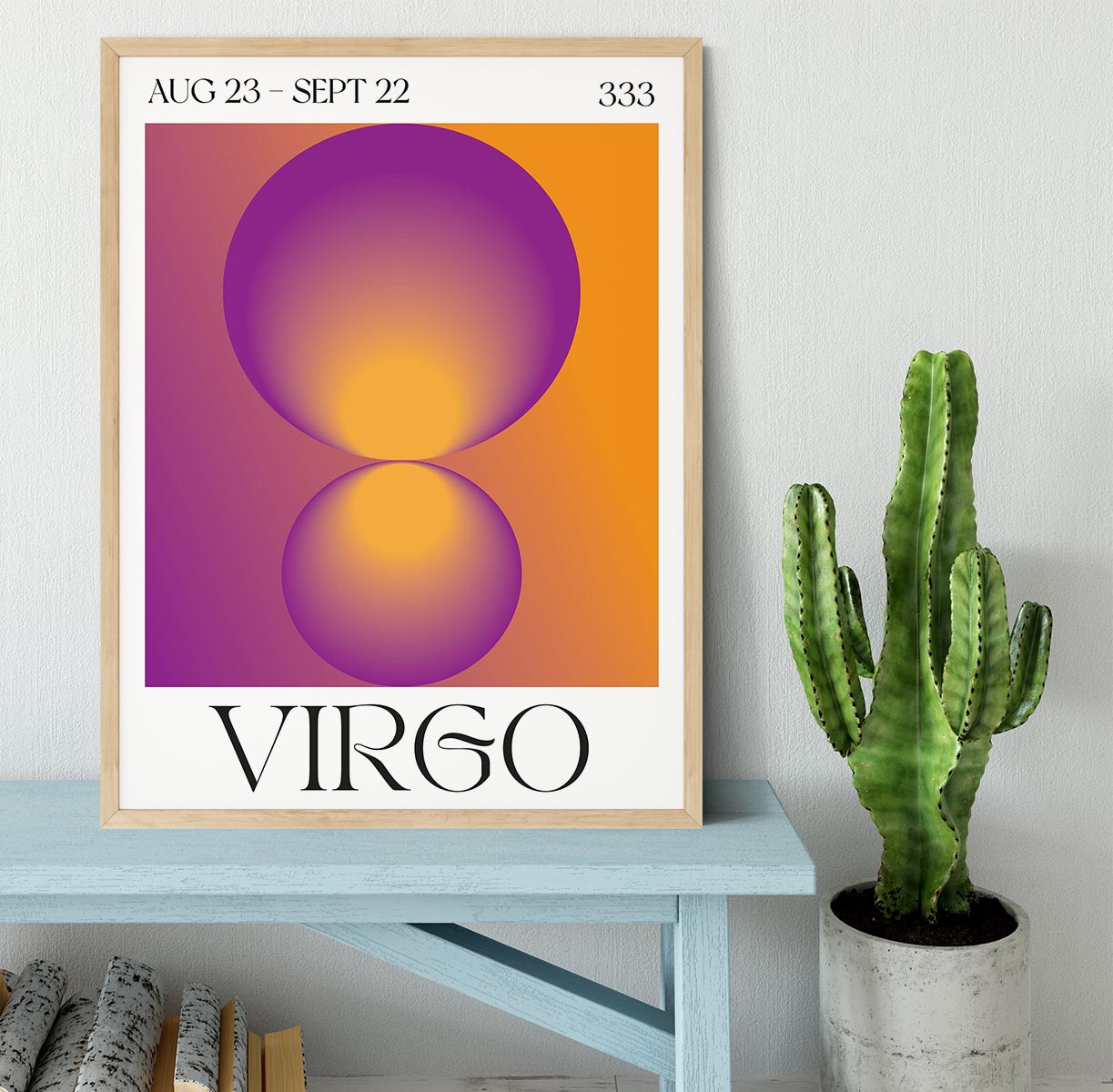 Virgo Zodiac Radiant Print Framed Print - Canvas Art Rocks - 4