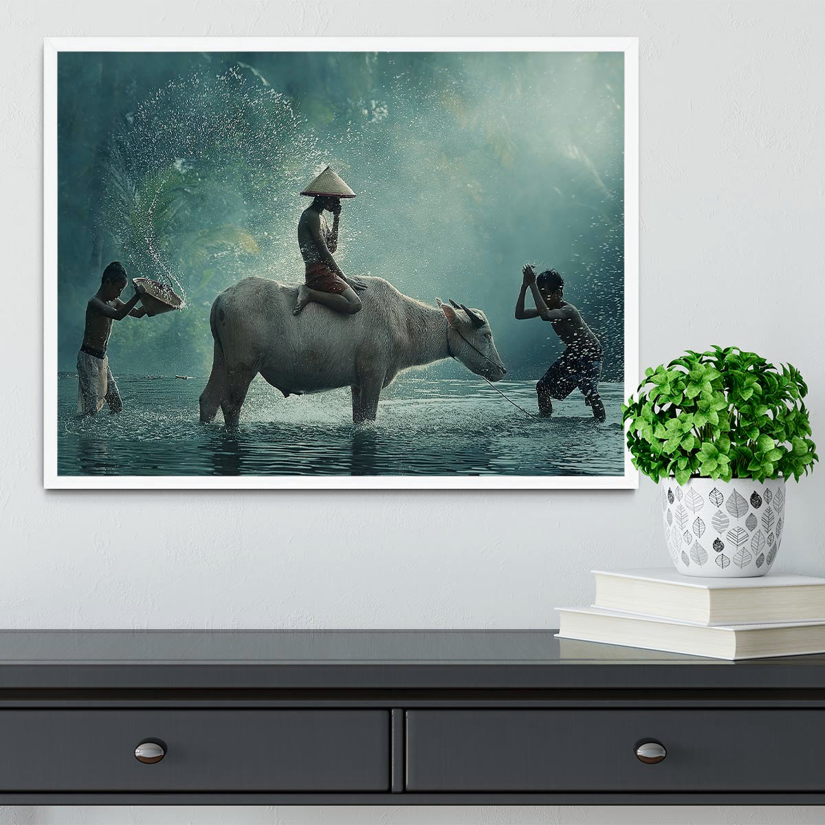 Water Buffalo Framed Print - 1x -6