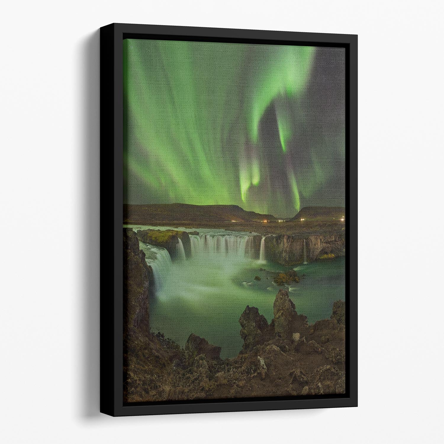 Waterfall of Gods Floating Framed Canvas - Canvas Art Rocks - 1