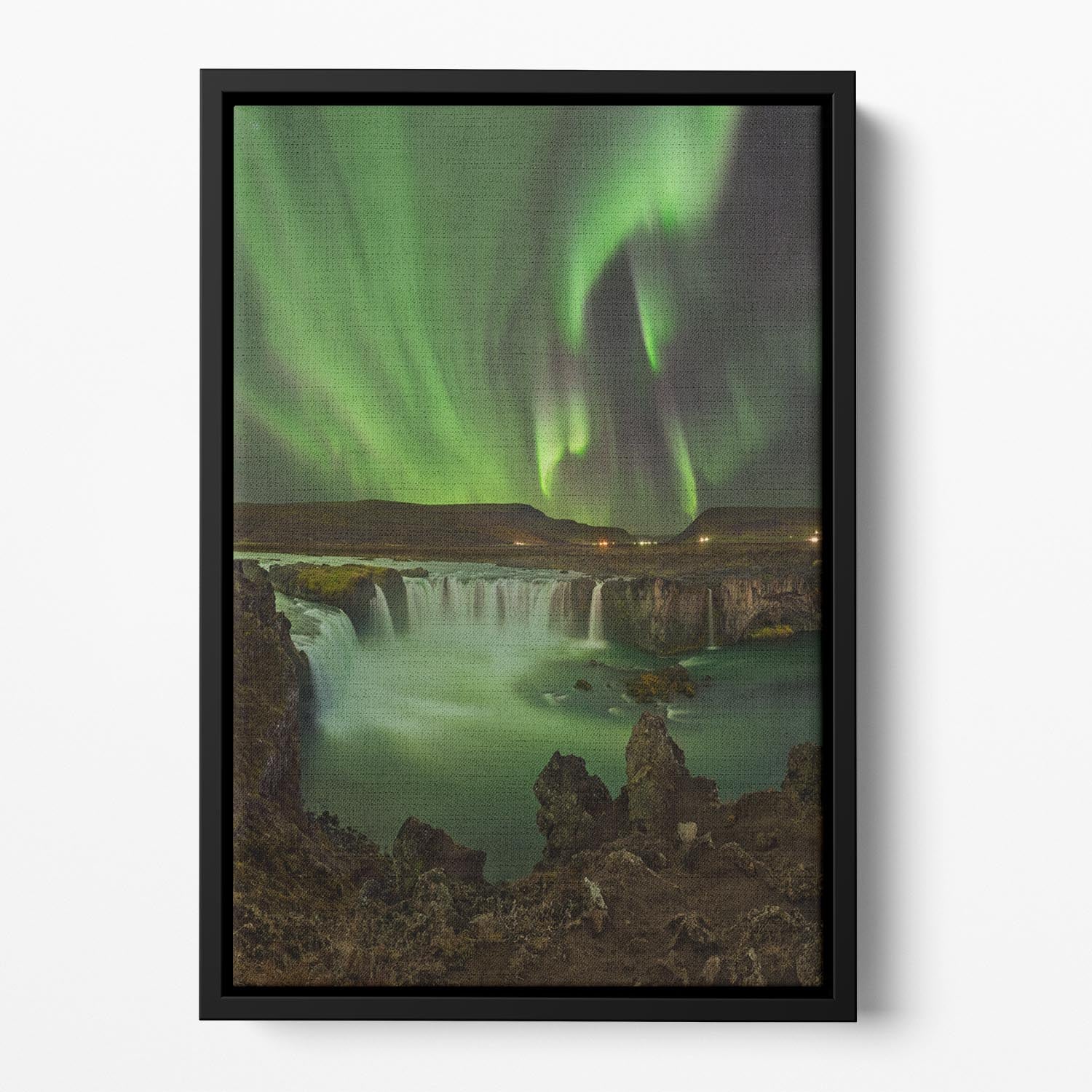 Waterfall of Gods Floating Framed Canvas - Canvas Art Rocks - 2