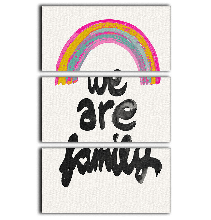 We Are Family 3 Split Panel Canvas Print - 1x - 1