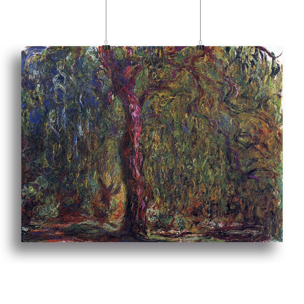 Weeping willow by Monet Poster - Unframed