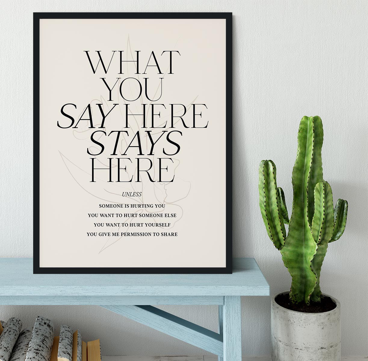 What You Say Here Framed Print - Canvas Art Rocks - 2