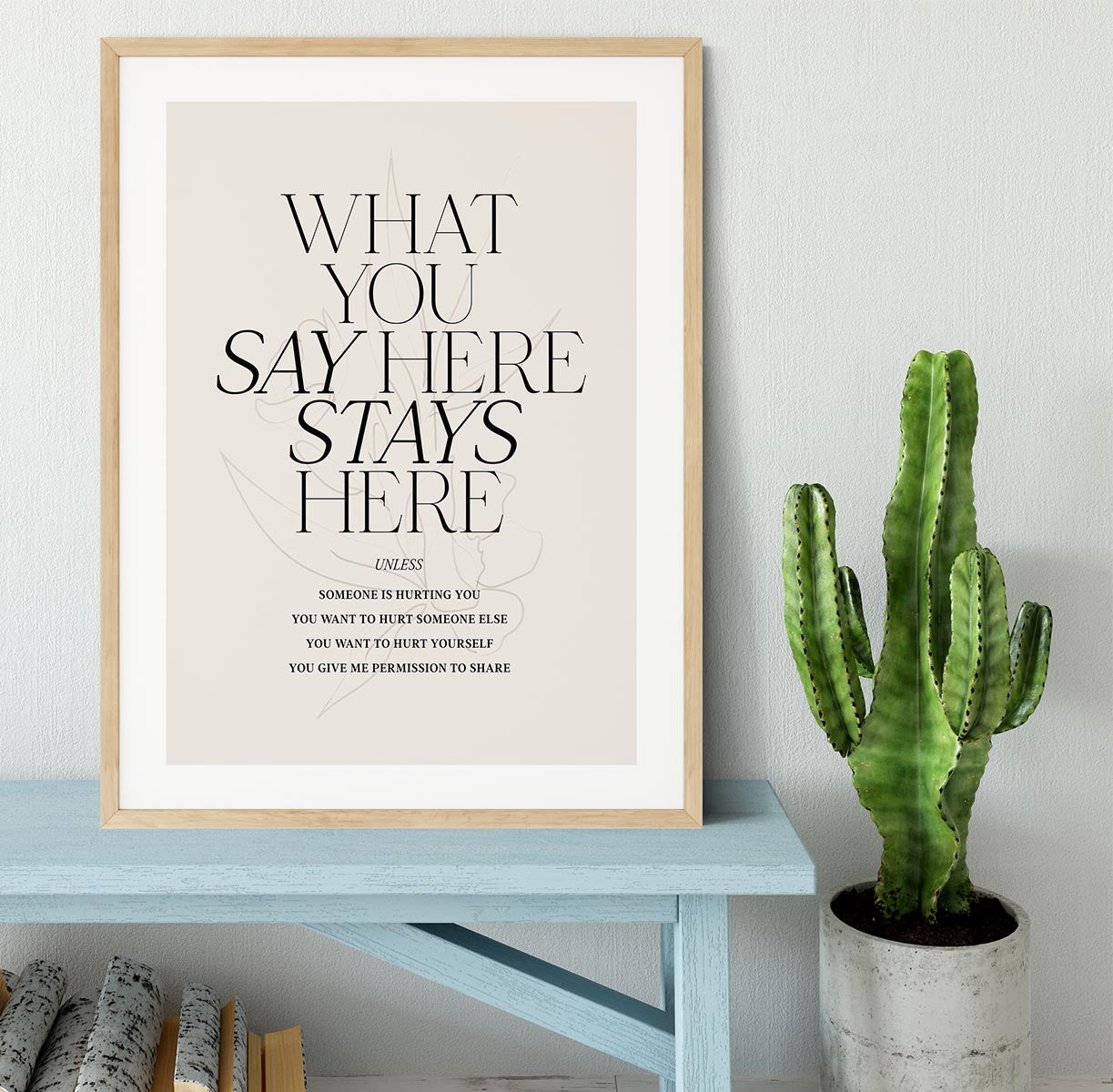 What You Say Here Framed Print - Canvas Art Rocks - 3