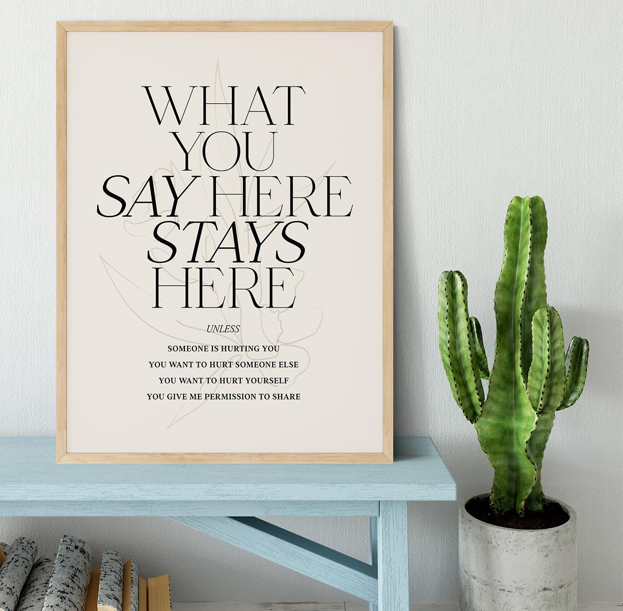 What You Say Here Framed Print - Canvas Art Rocks - 4