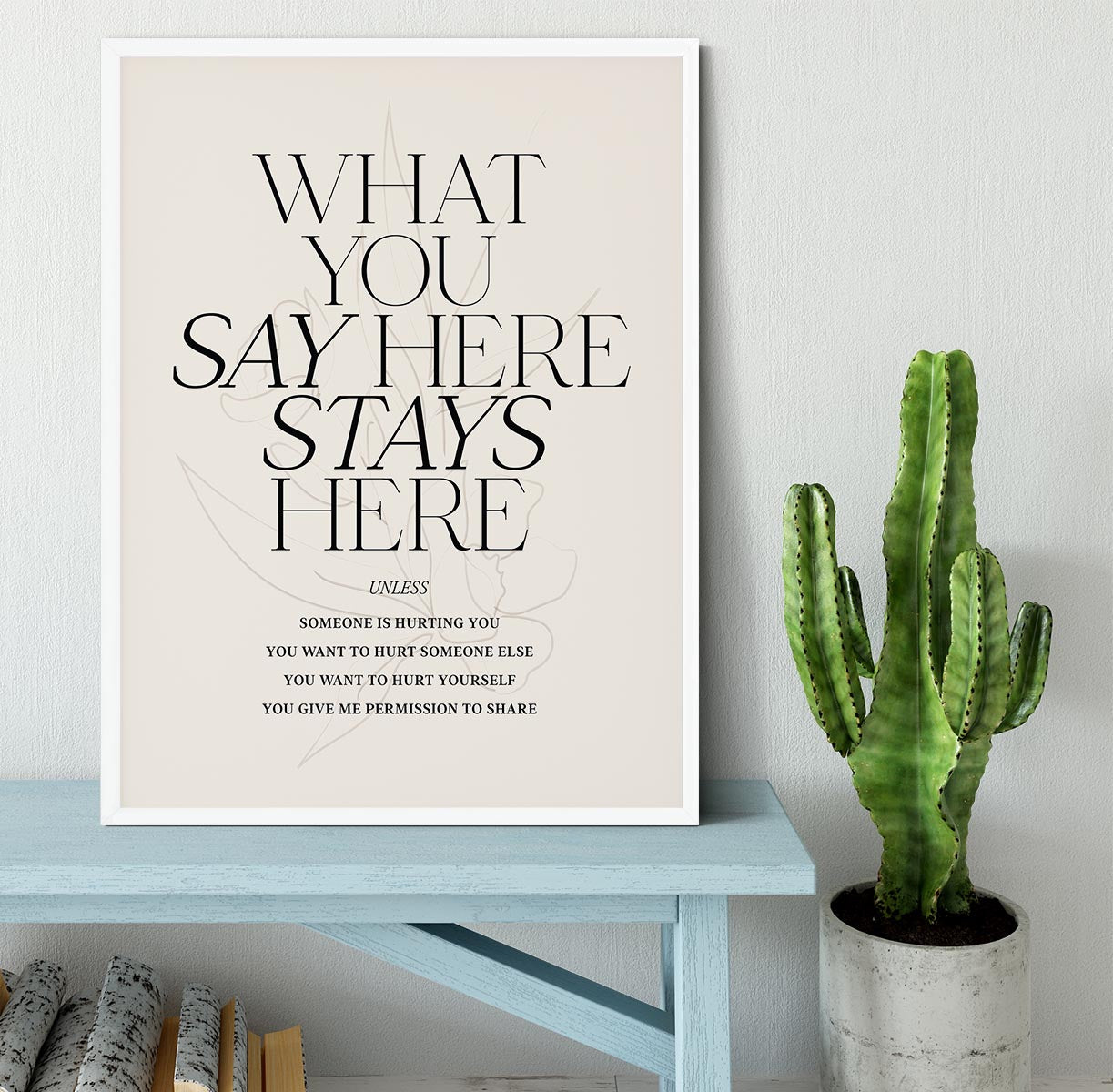 What You Say Here Framed Print - Canvas Art Rocks -6