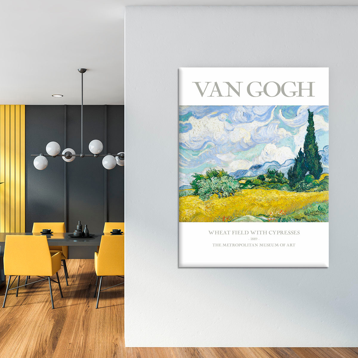 Wheat Field With Cypresses Titled Canvas Print or Poster - Canvas Art Rocks - 4