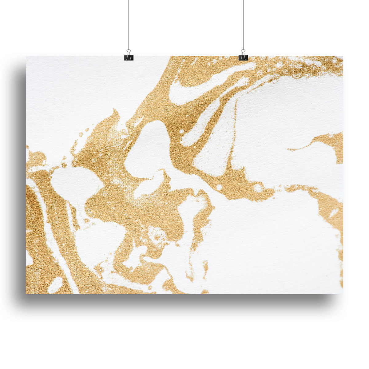 White and Gold Marble Poster - Unframed