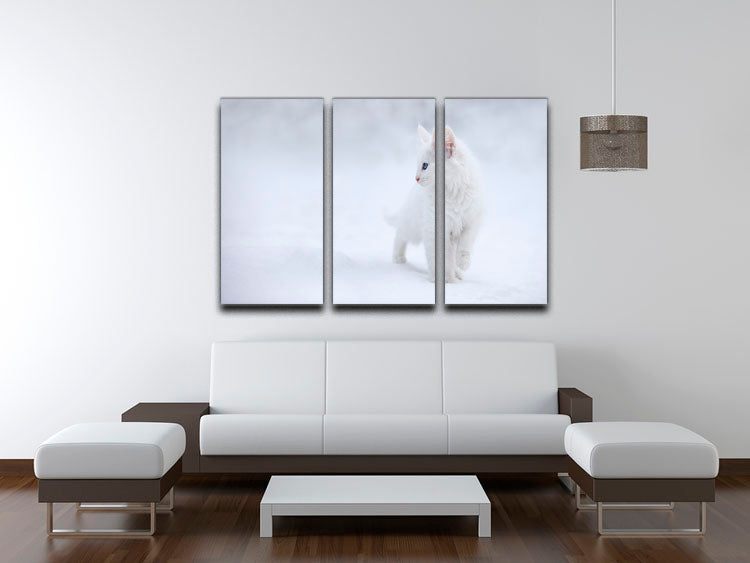 White as Snow 3 Split Panel Canvas Print - 1x - 3