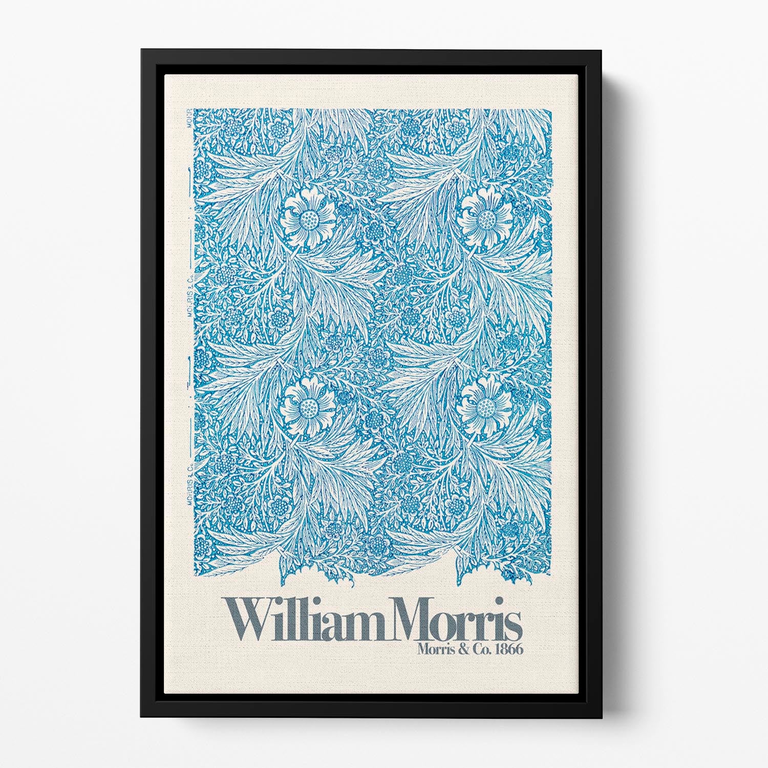 William Morris Marigold  Floating Framed Canvas