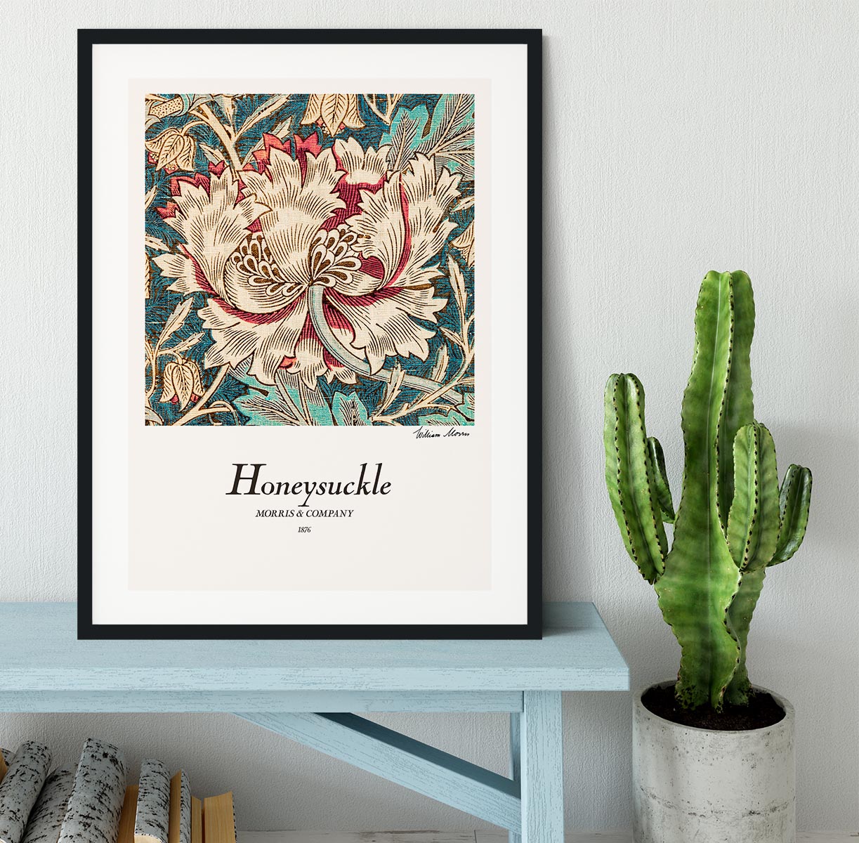 William Morris Honeysuckle Framed Print - Canvas Art Rocks - 1