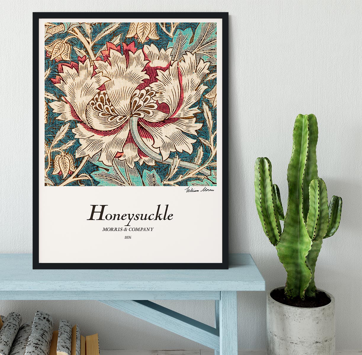 William Morris Honeysuckle Framed Print - Canvas Art Rocks - 2