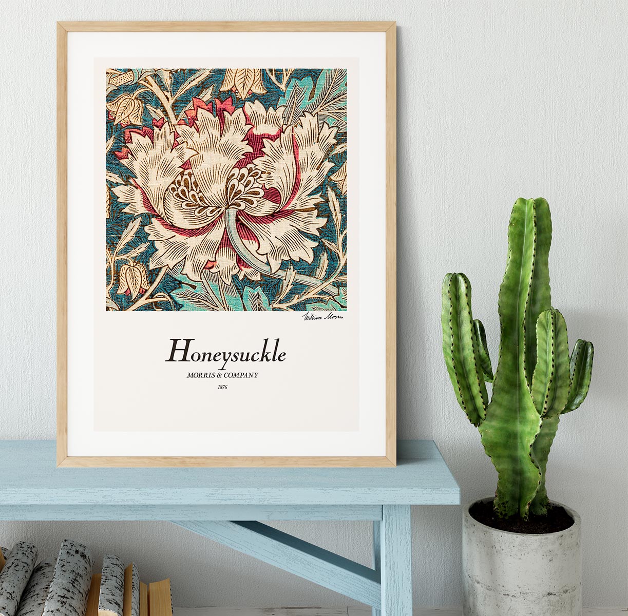 William Morris Honeysuckle Framed Print - Canvas Art Rocks - 3