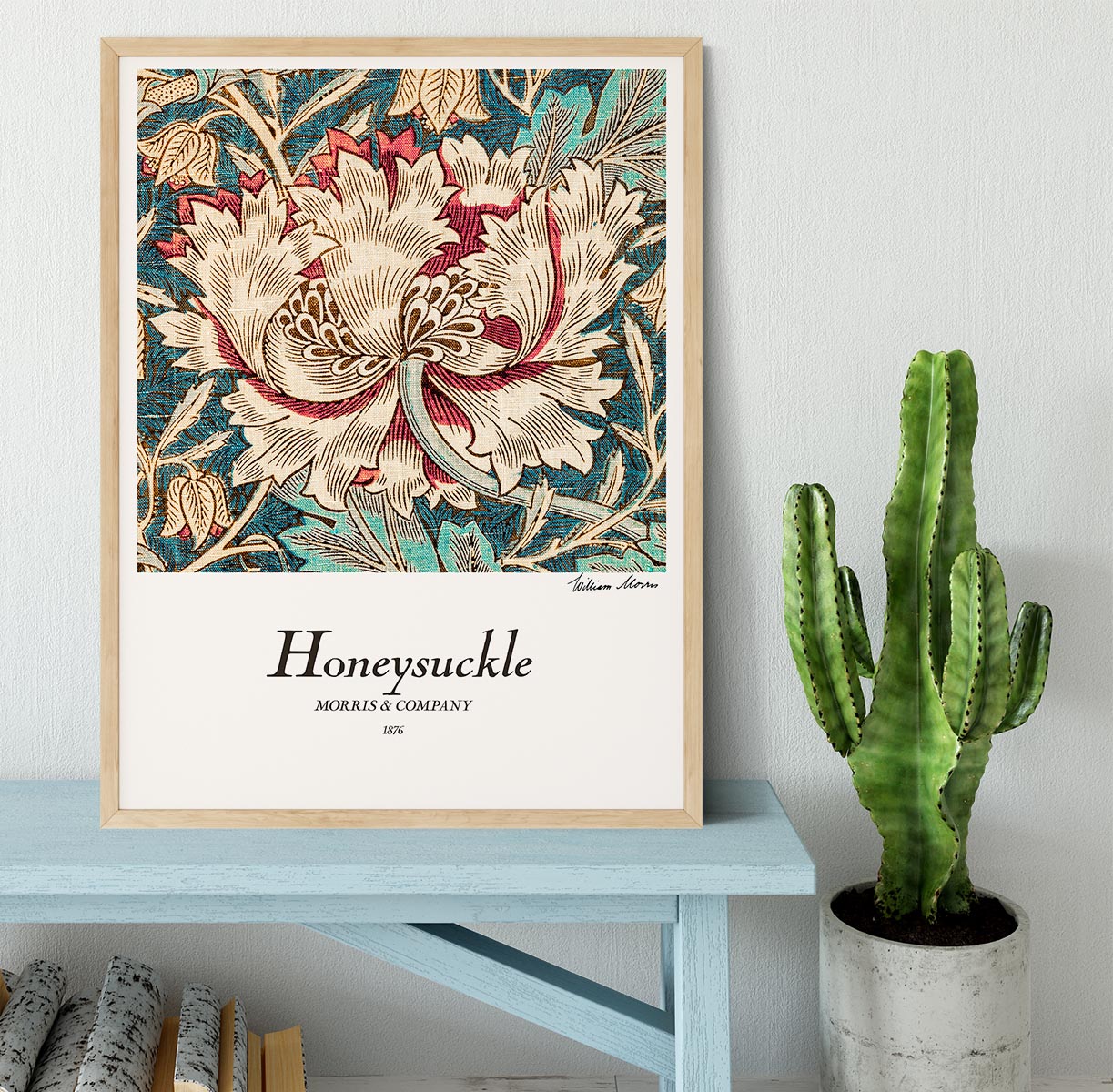 William Morris Honeysuckle Framed Print - Canvas Art Rocks - 4