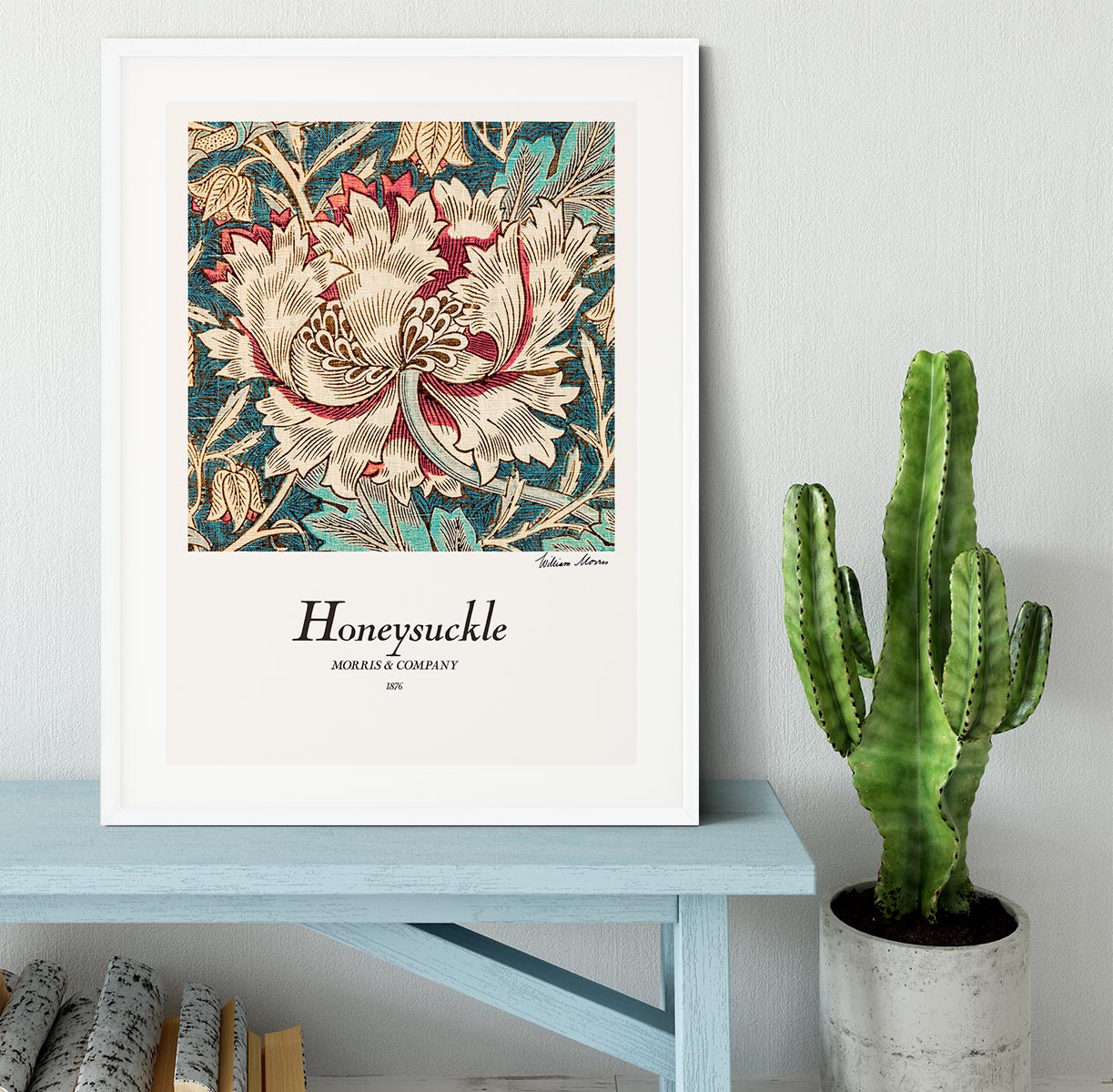 William Morris Honeysuckle Framed Print - Canvas Art Rocks - 5