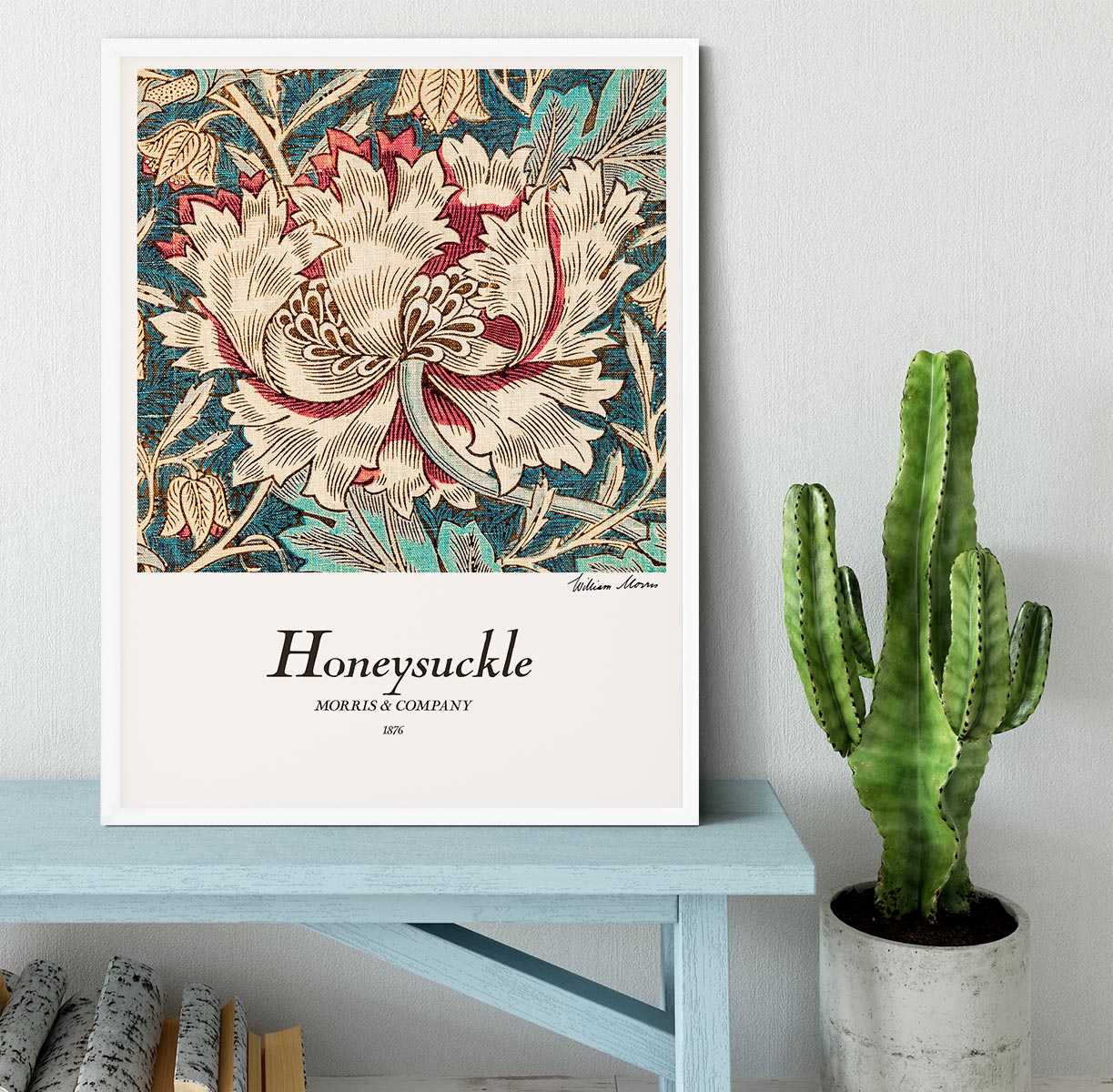 William Morris Honeysuckle Framed Print - Canvas Art Rocks -6