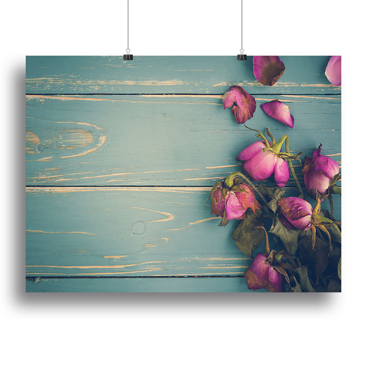 Wilted Flower Vintage Background Poster - Unframed