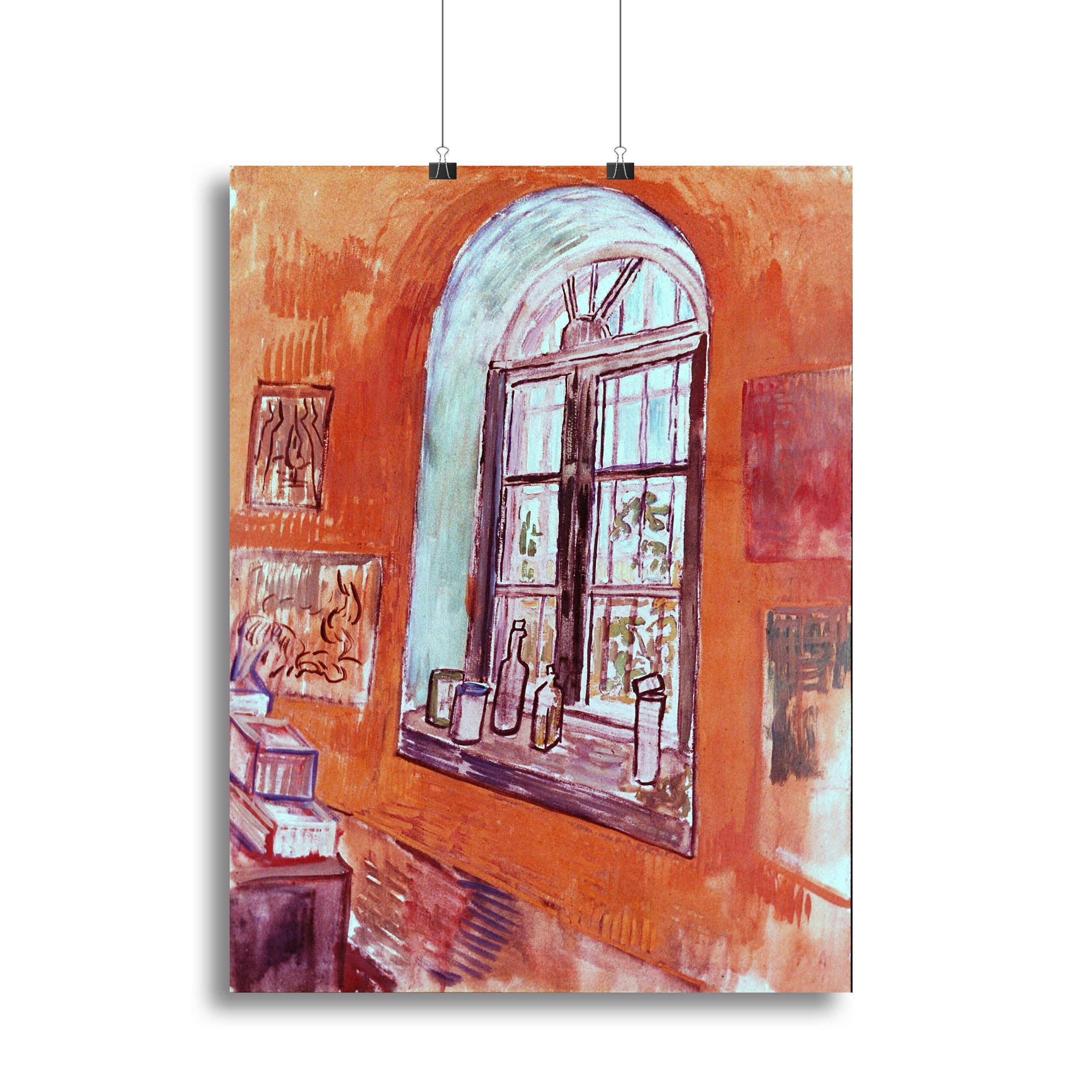 Window of Vincent s Studio at the Asylum by Van Gogh Poster - Unframed