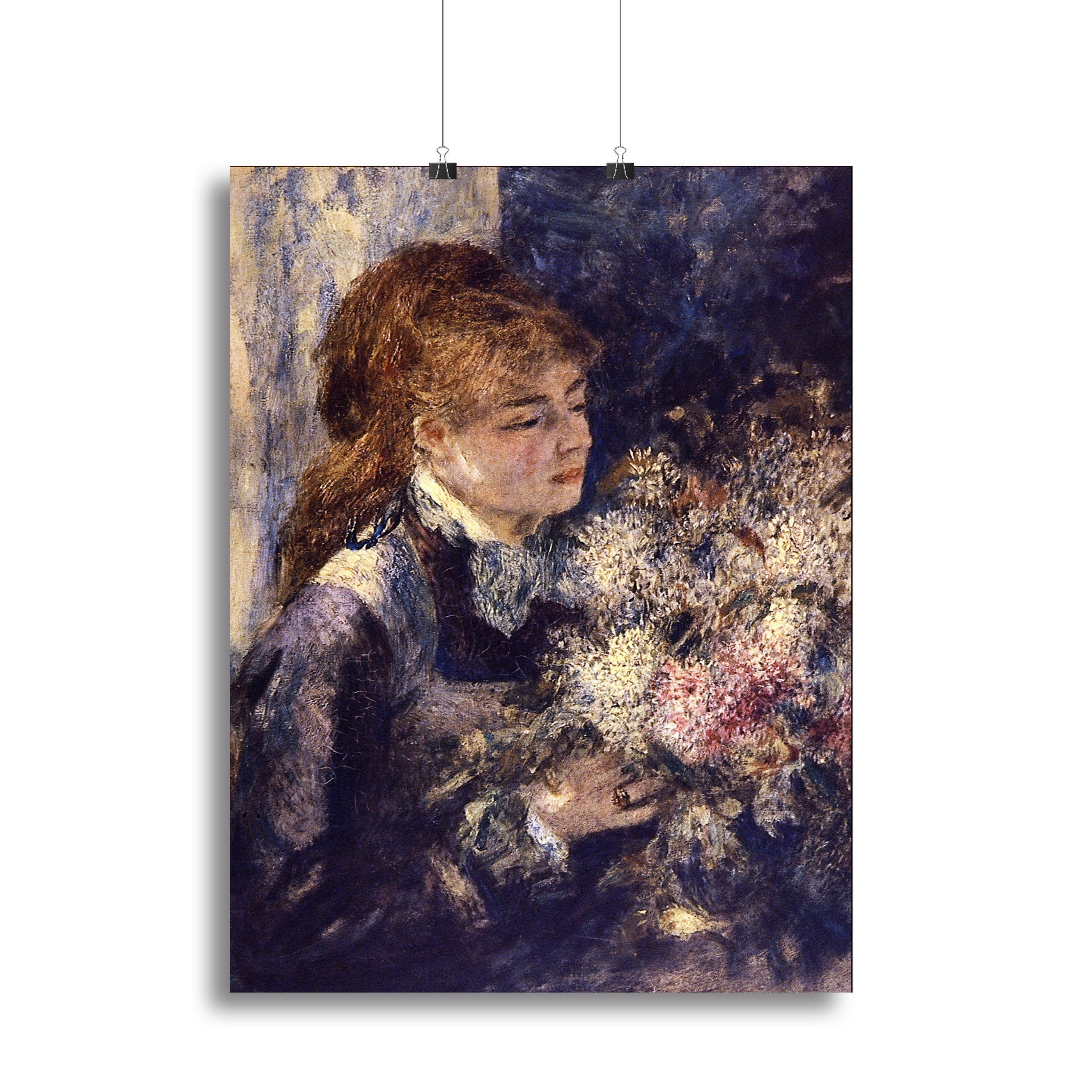 Woman with Lilacs by Renoir Poster - Unframed