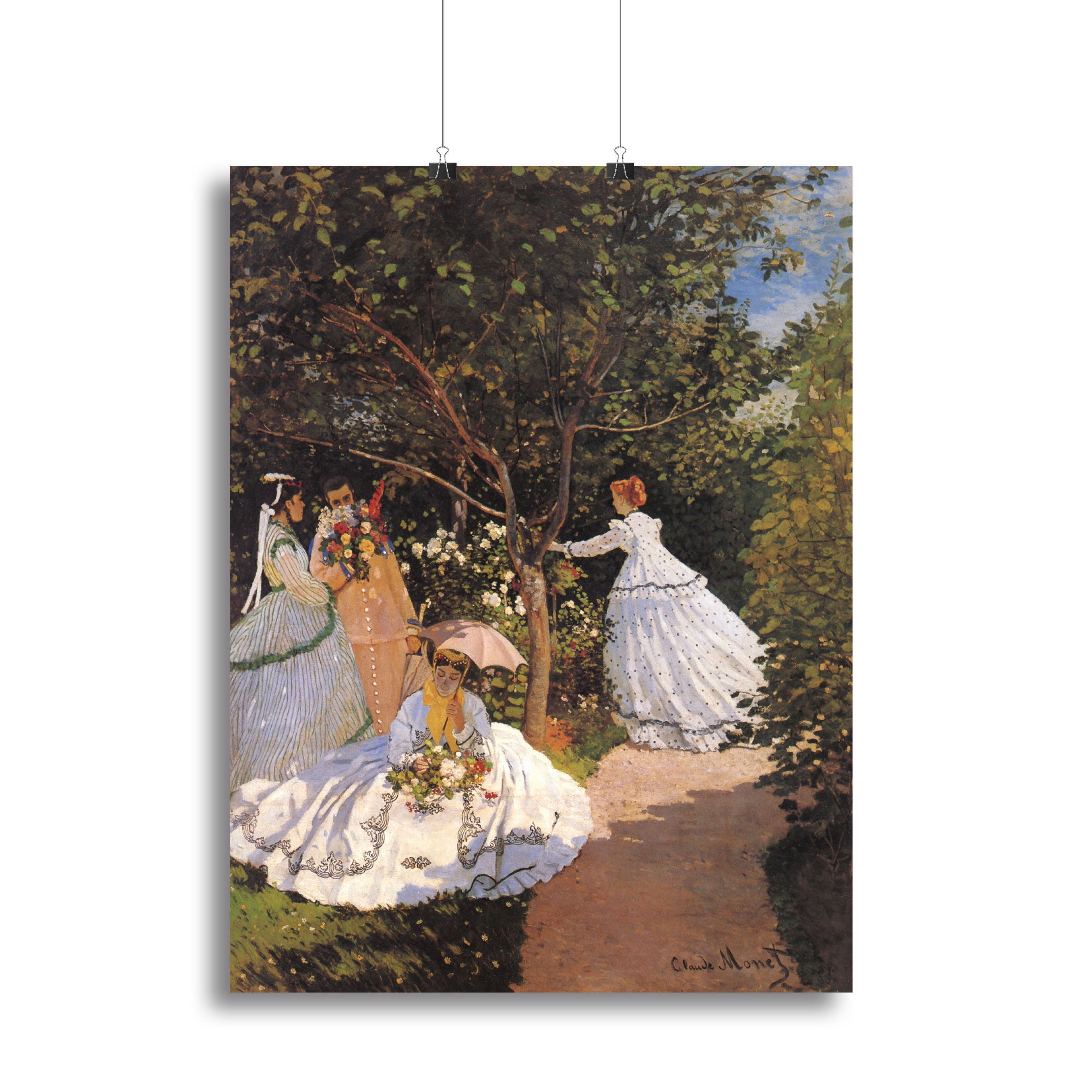 Women in the Garden by Monet Poster - Unframed