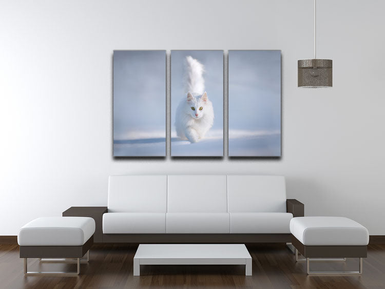 Yellow Eyes 3 Split Panel Canvas Print - 1x - 3