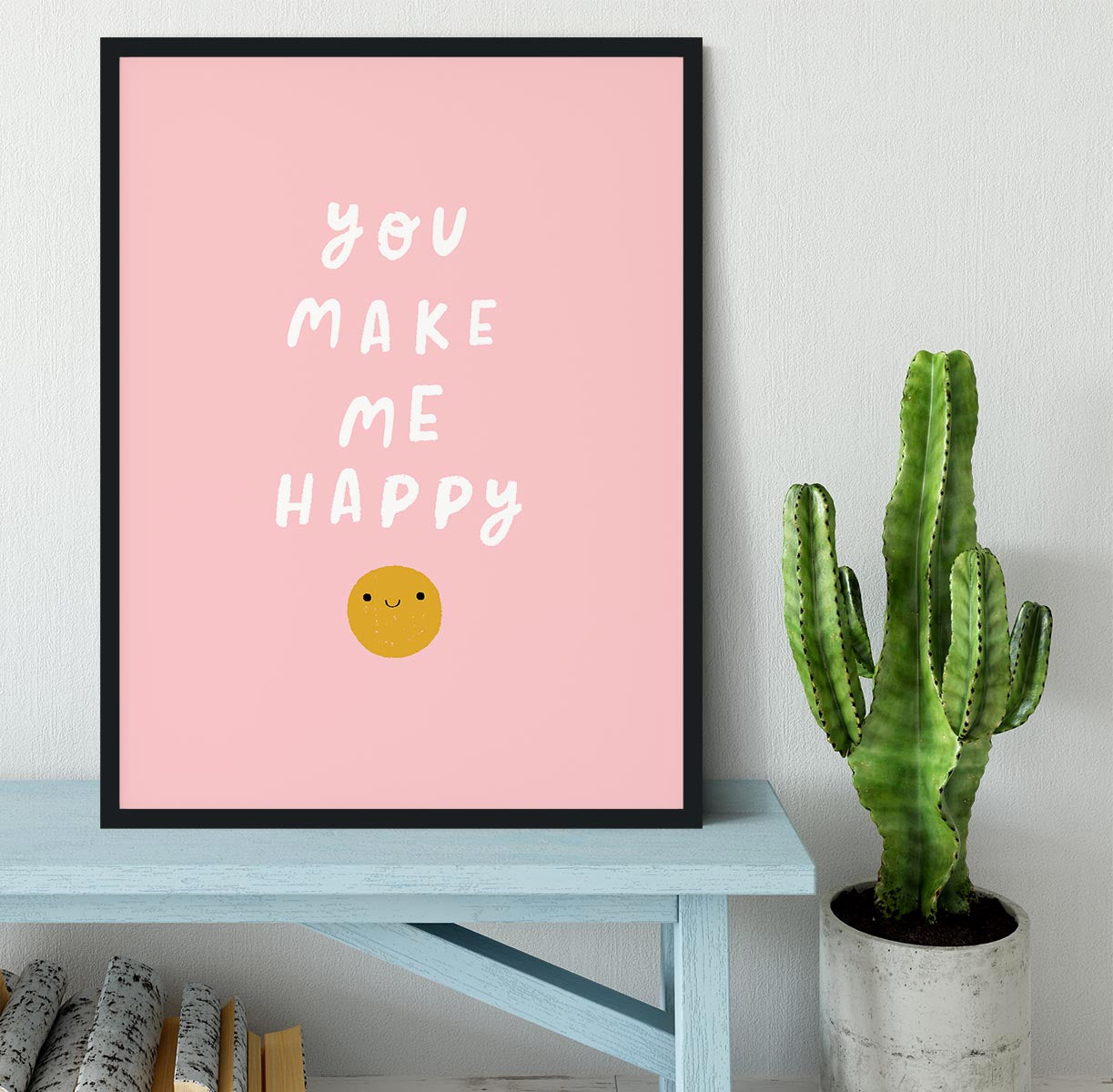 You Make Me Happy Framed Print - Canvas Art Rocks - 2