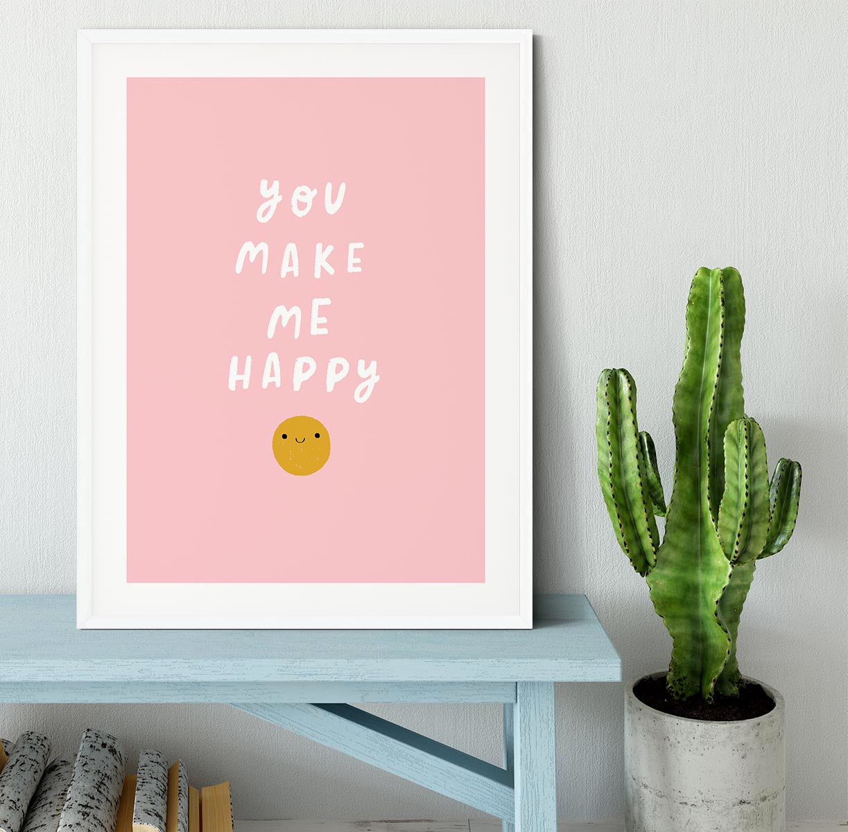 You Make Me Happy Framed Print - Canvas Art Rocks - 5