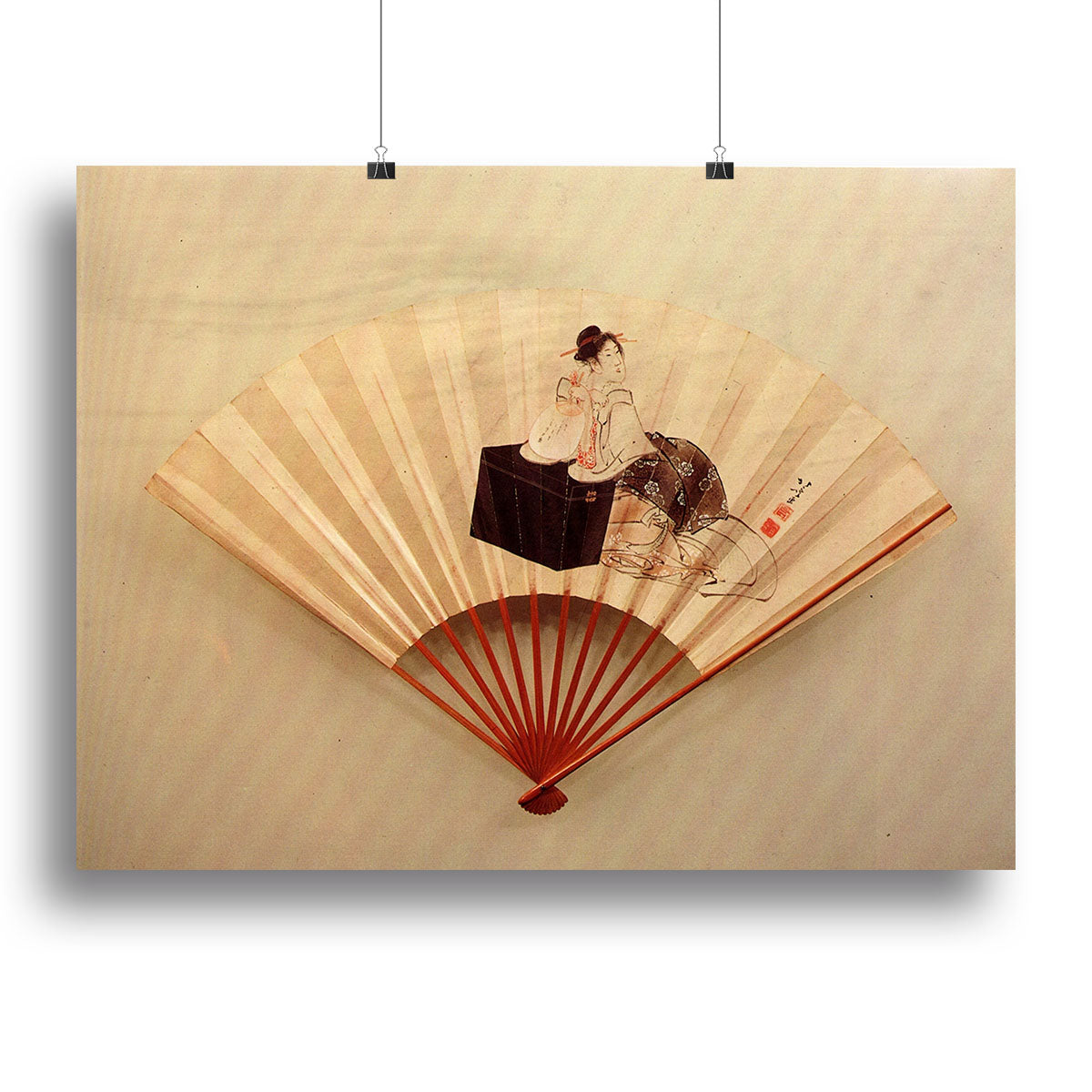 Young lady by Hokusai Poster - Unframed