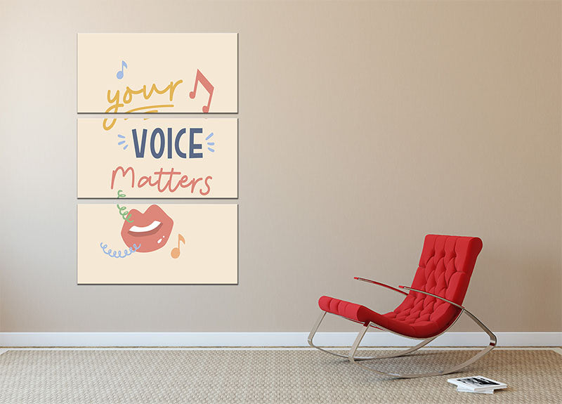 Your Voice Matters 3 Split Panel Canvas Print - Canvas Art Rocks - 2