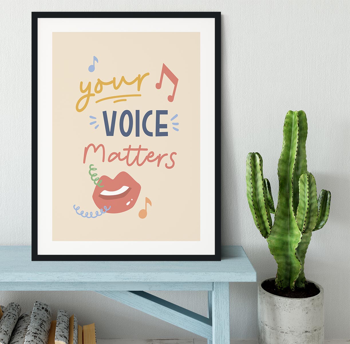 Your Voice Matters Framed Print - Canvas Art Rocks - 1