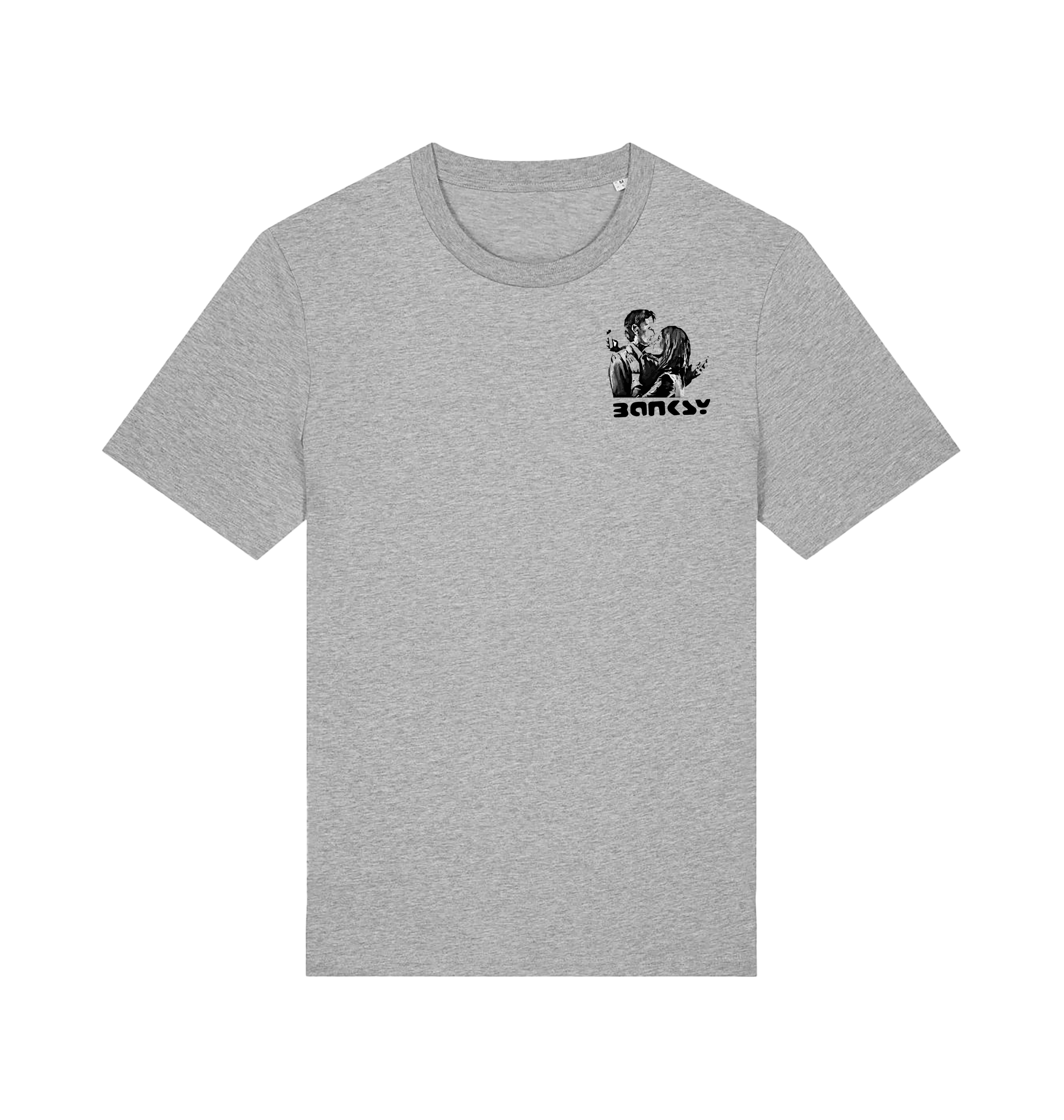 Heather Grey Printed T-shirt Front