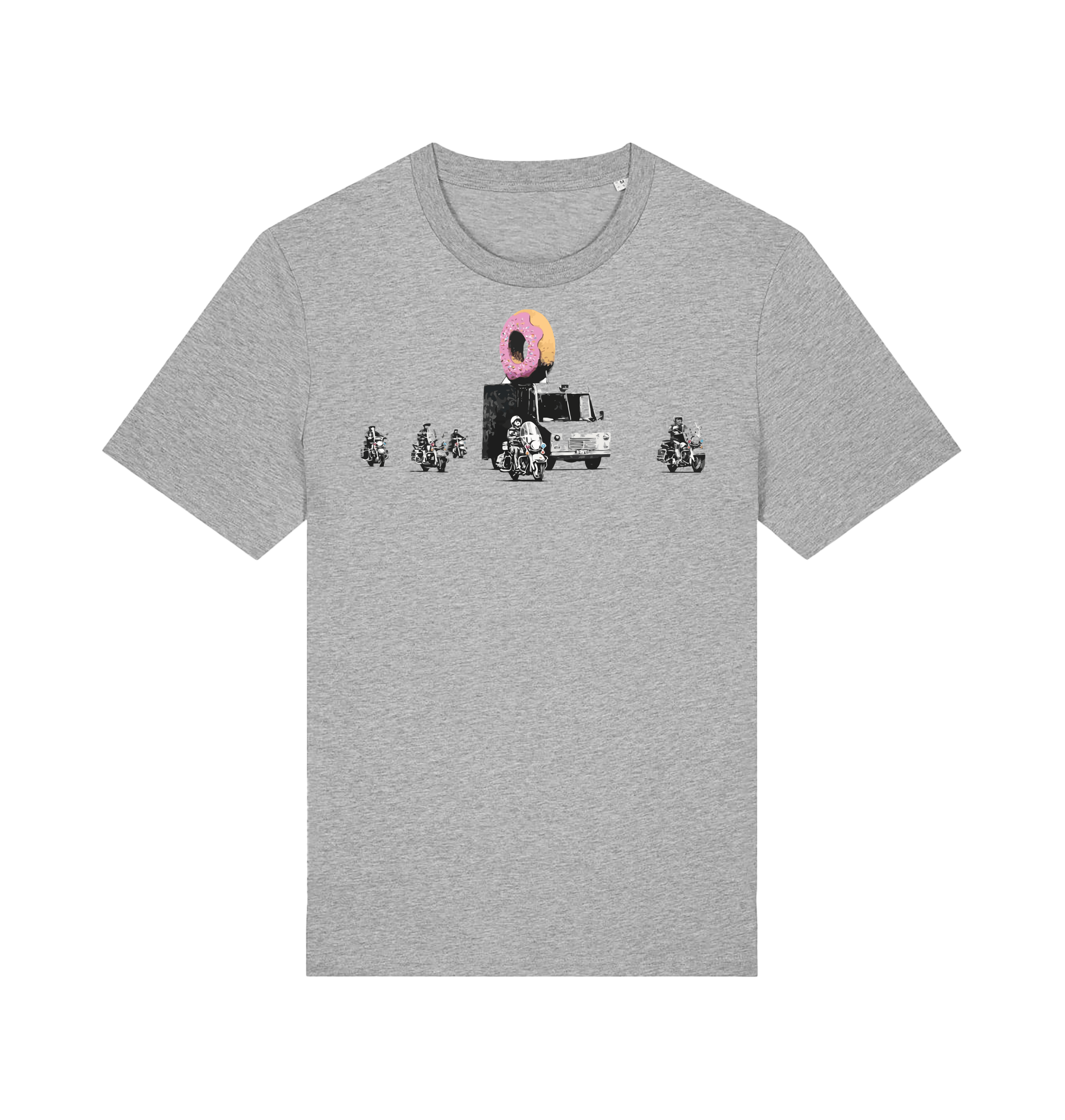 Heather Grey Printed T-shirt Front