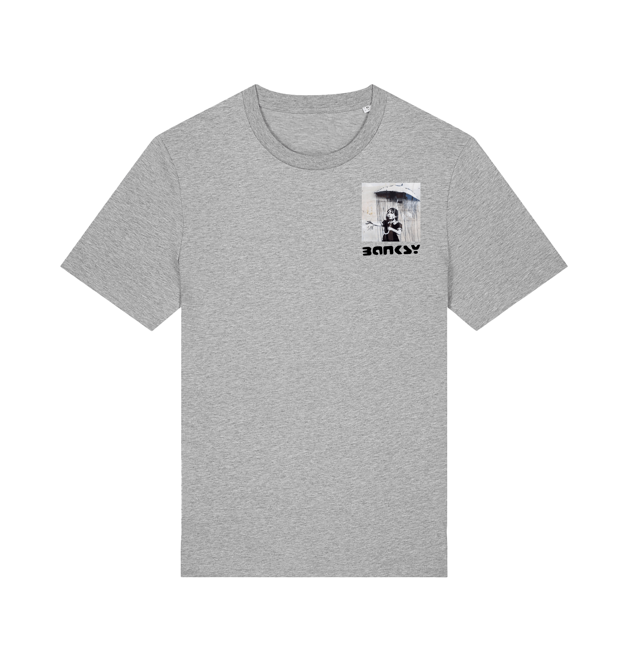 Heather Grey Printed T-shirt Front