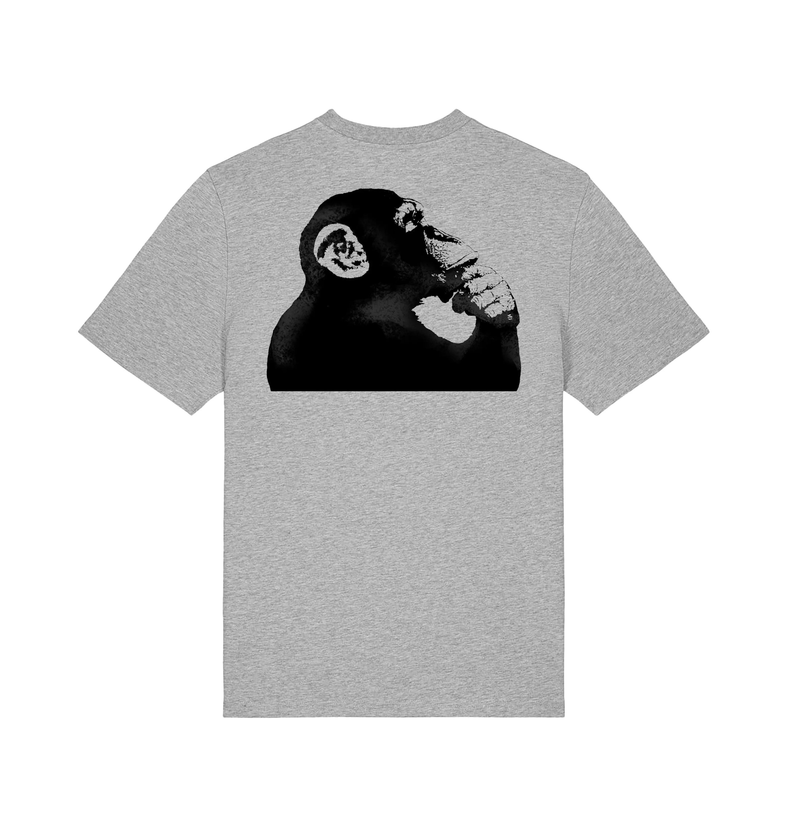 Heather Grey Printed T-shirt Back