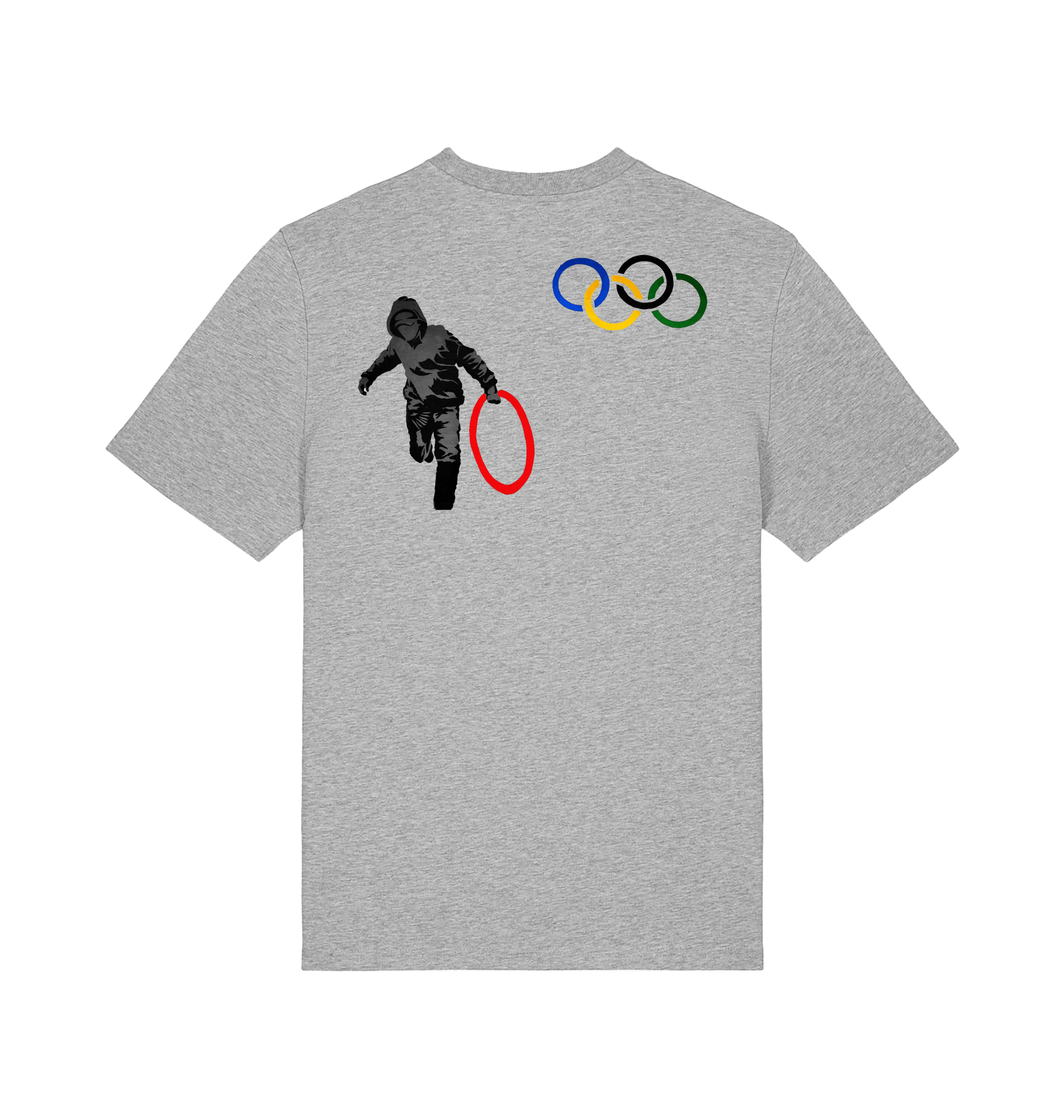 Heather Grey Printed T-shirt Back