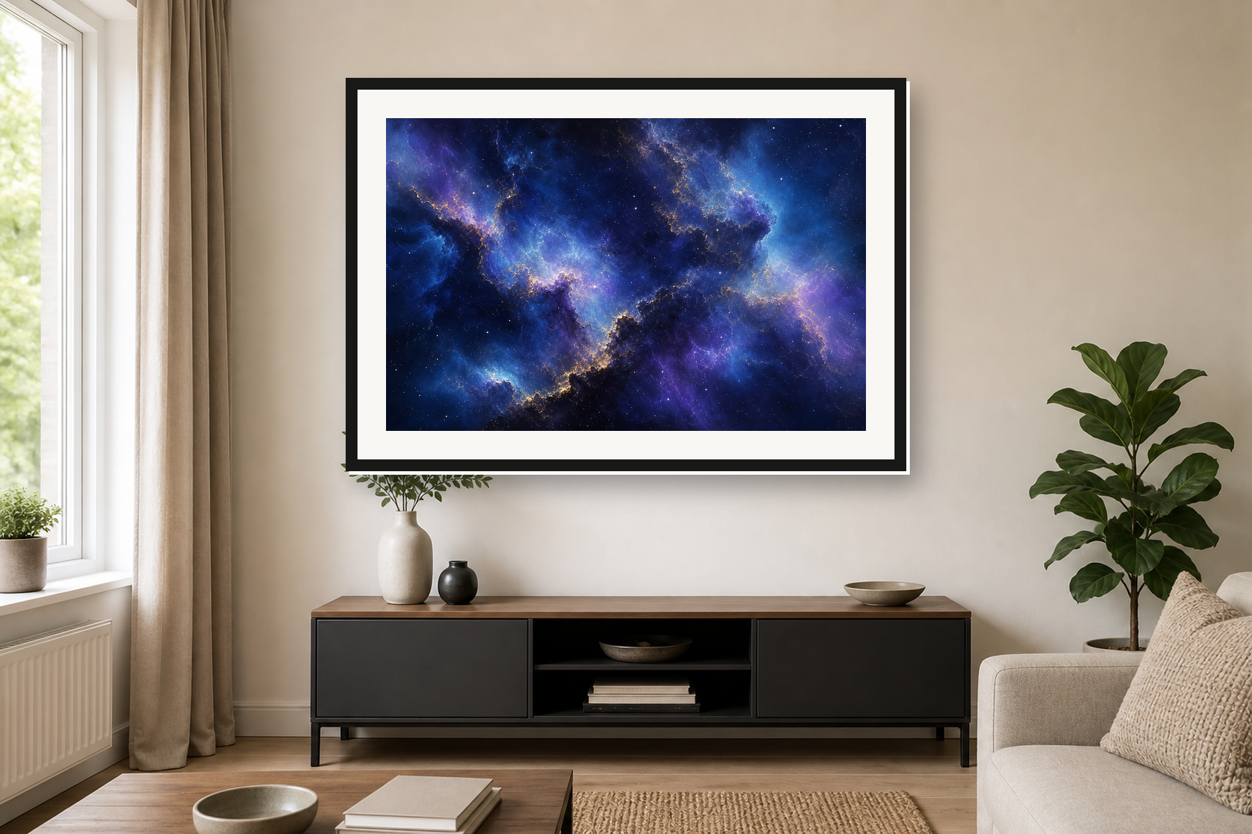 Deep Space Nebula Framed Print or Poster