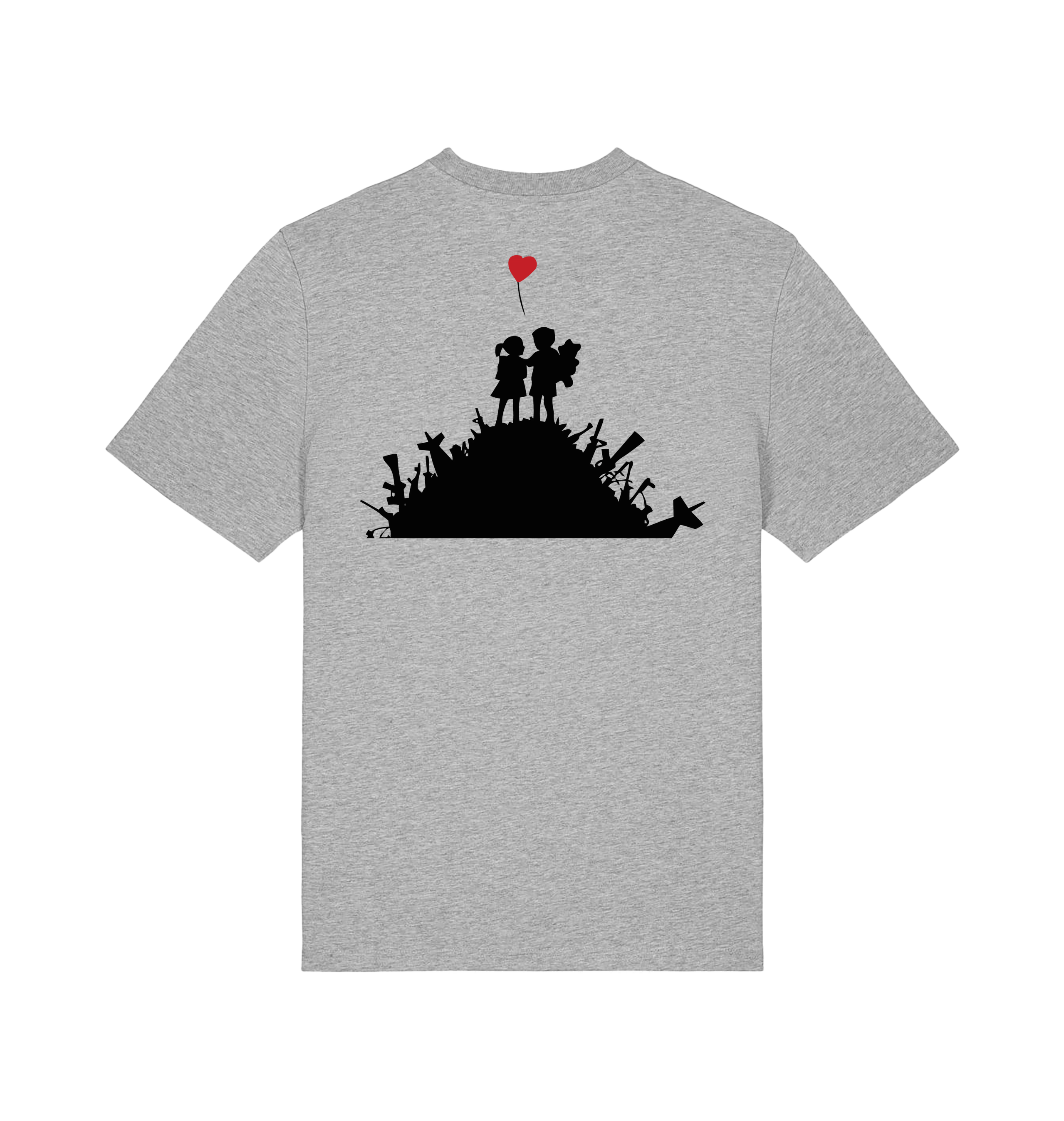 Heather Grey Printed T-shirt Back