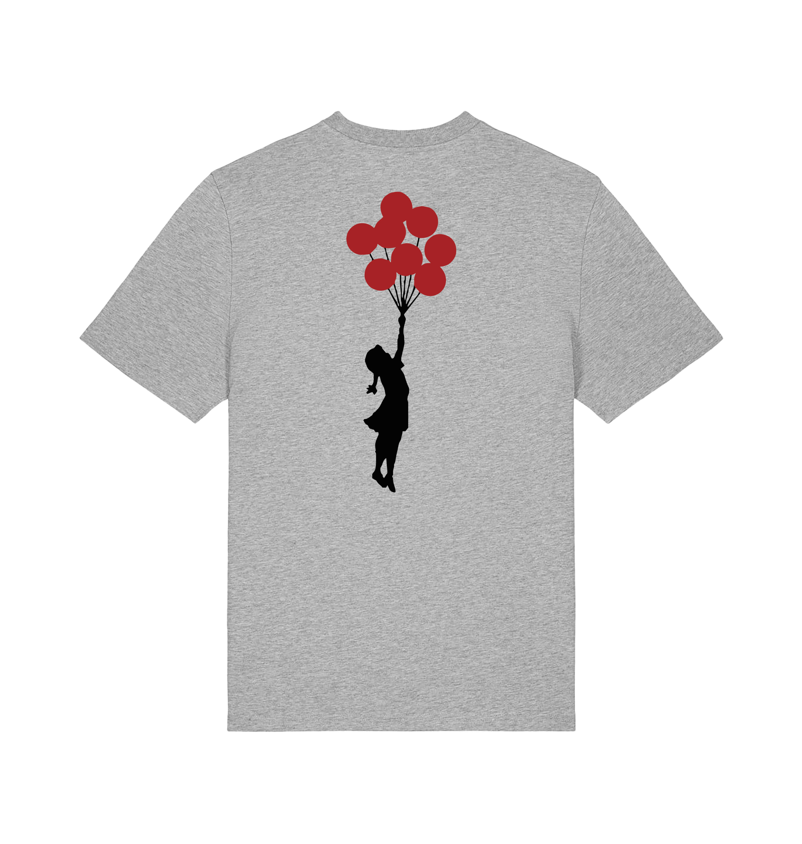 Heather Grey Printed T-shirt Back