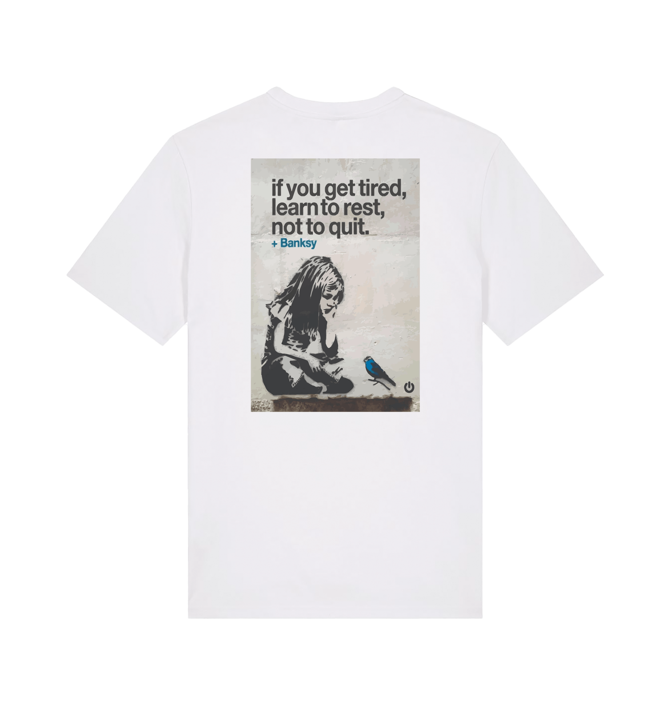 White Printed T-shirt Back