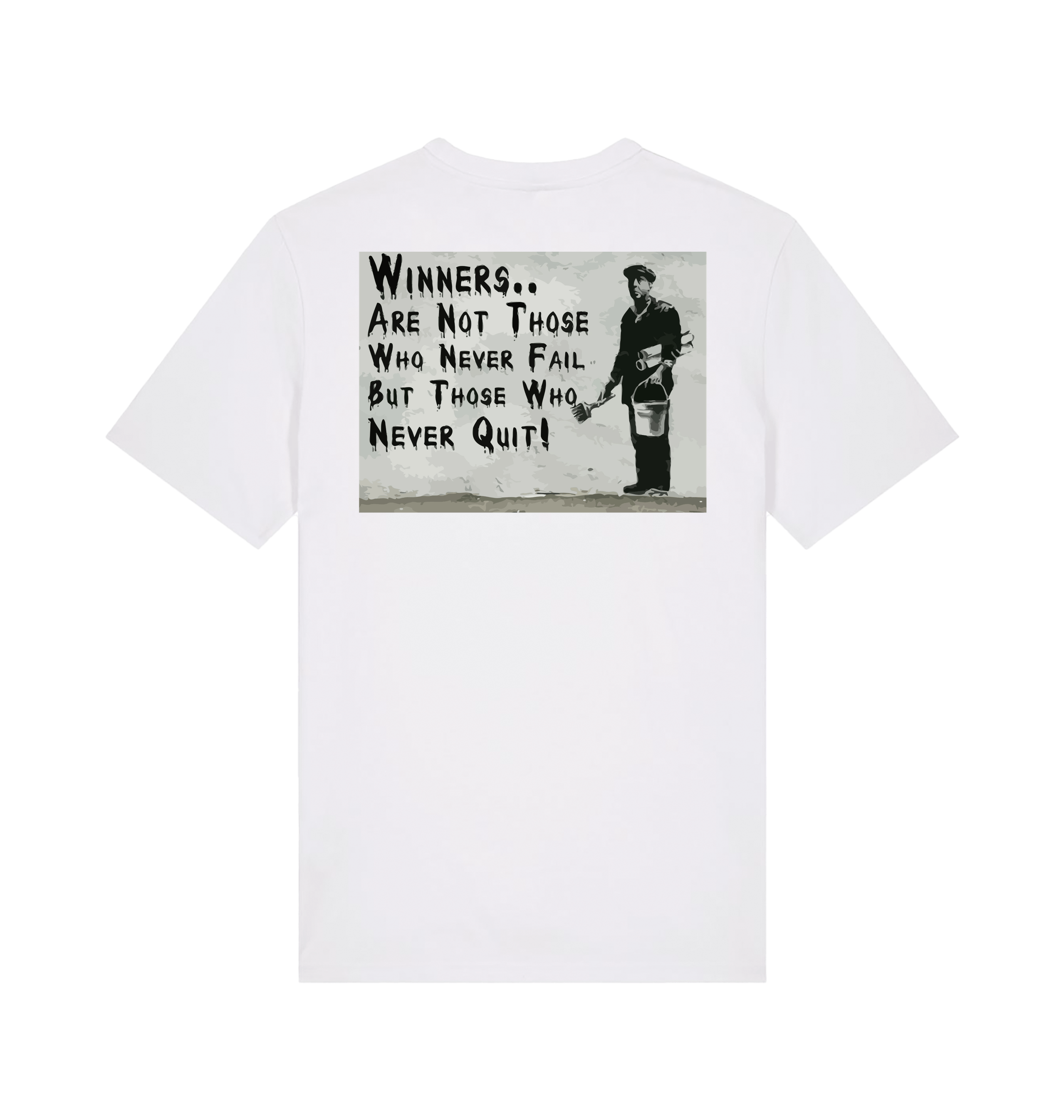 White Printed T-shirt Back