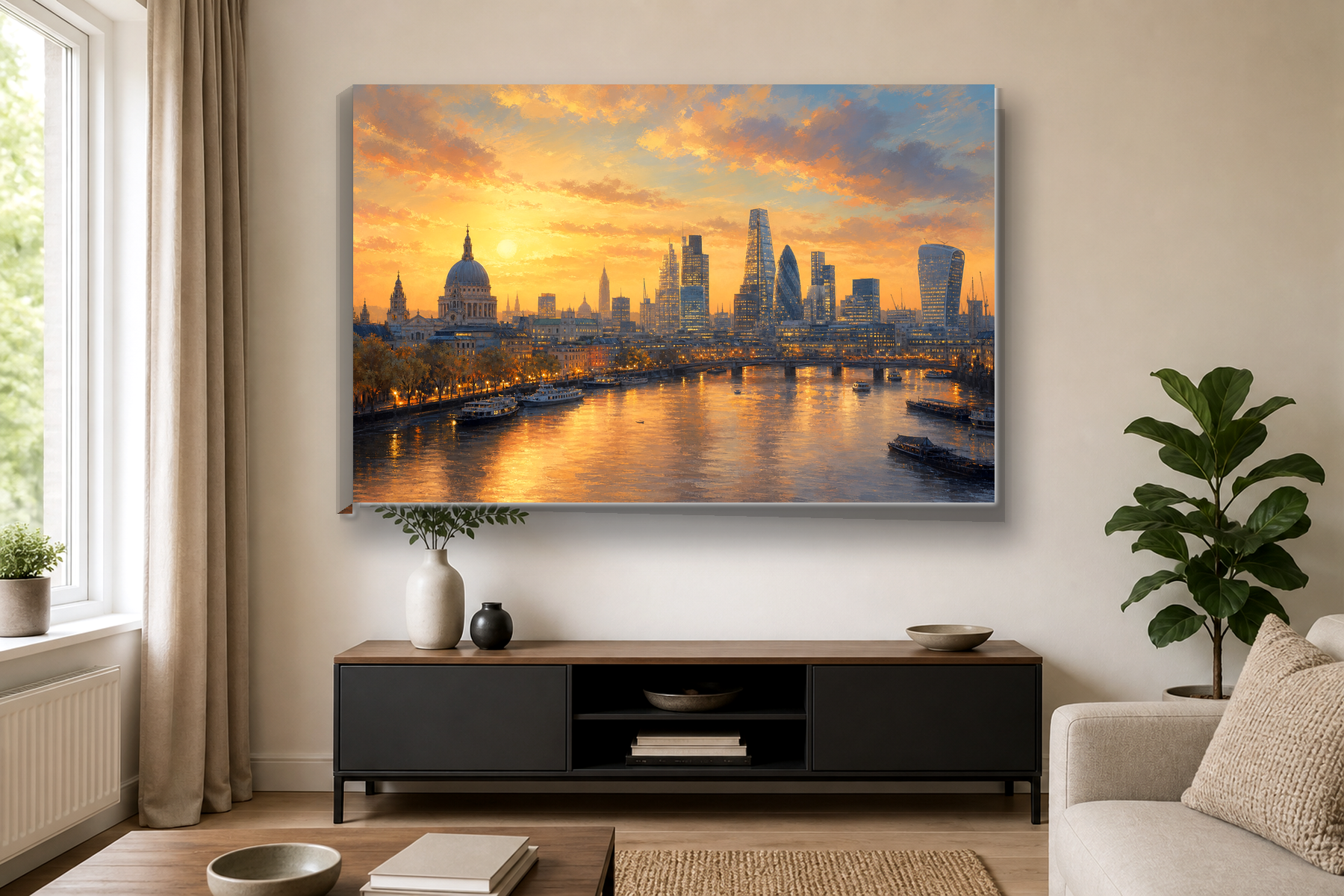 Golden Hour London Skyline Canvas Print