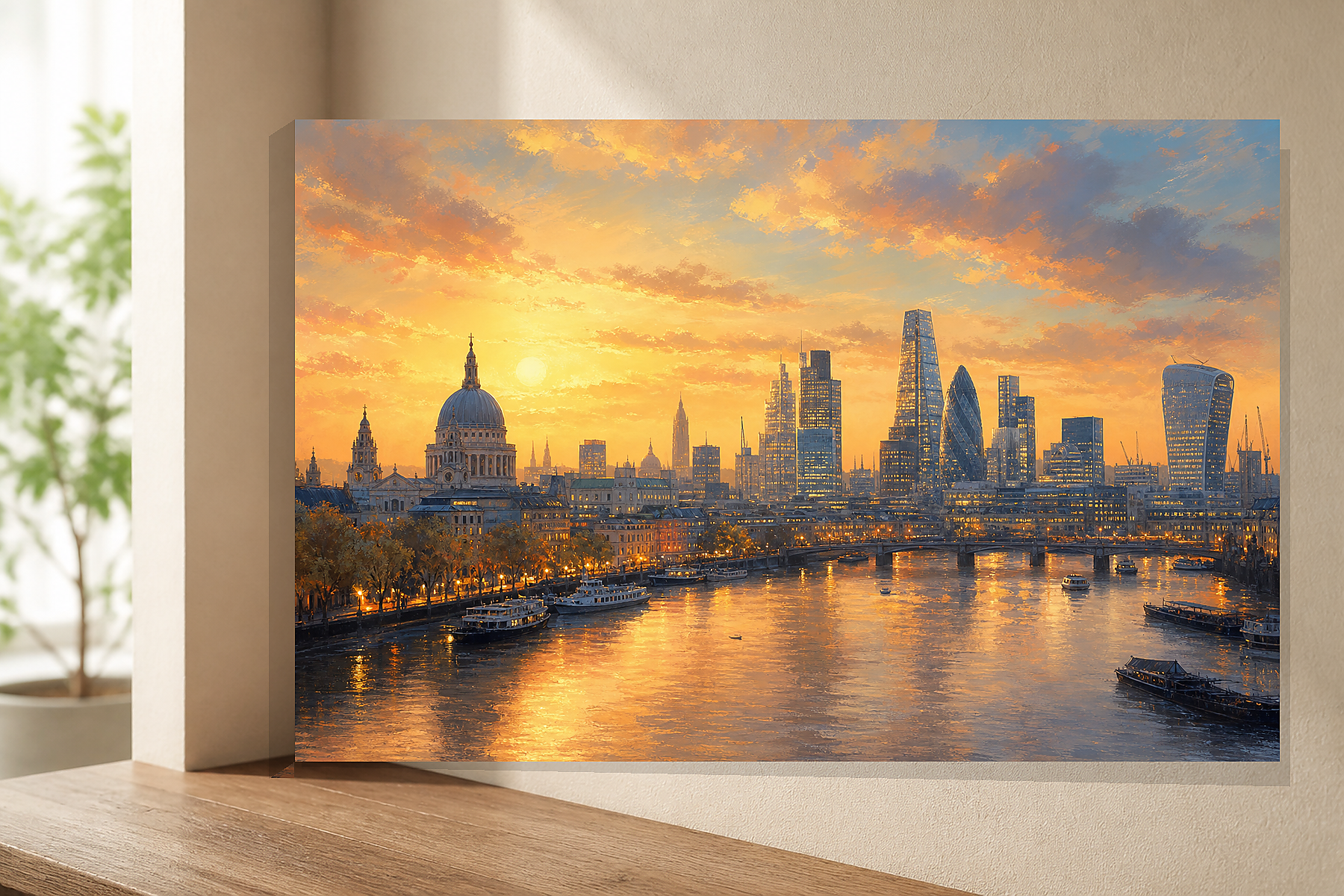 Golden Hour London Skyline Canvas Print