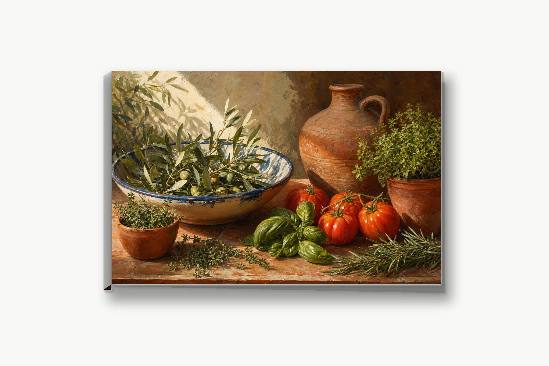Mediterranean Kitchen Still Life Canvas Print